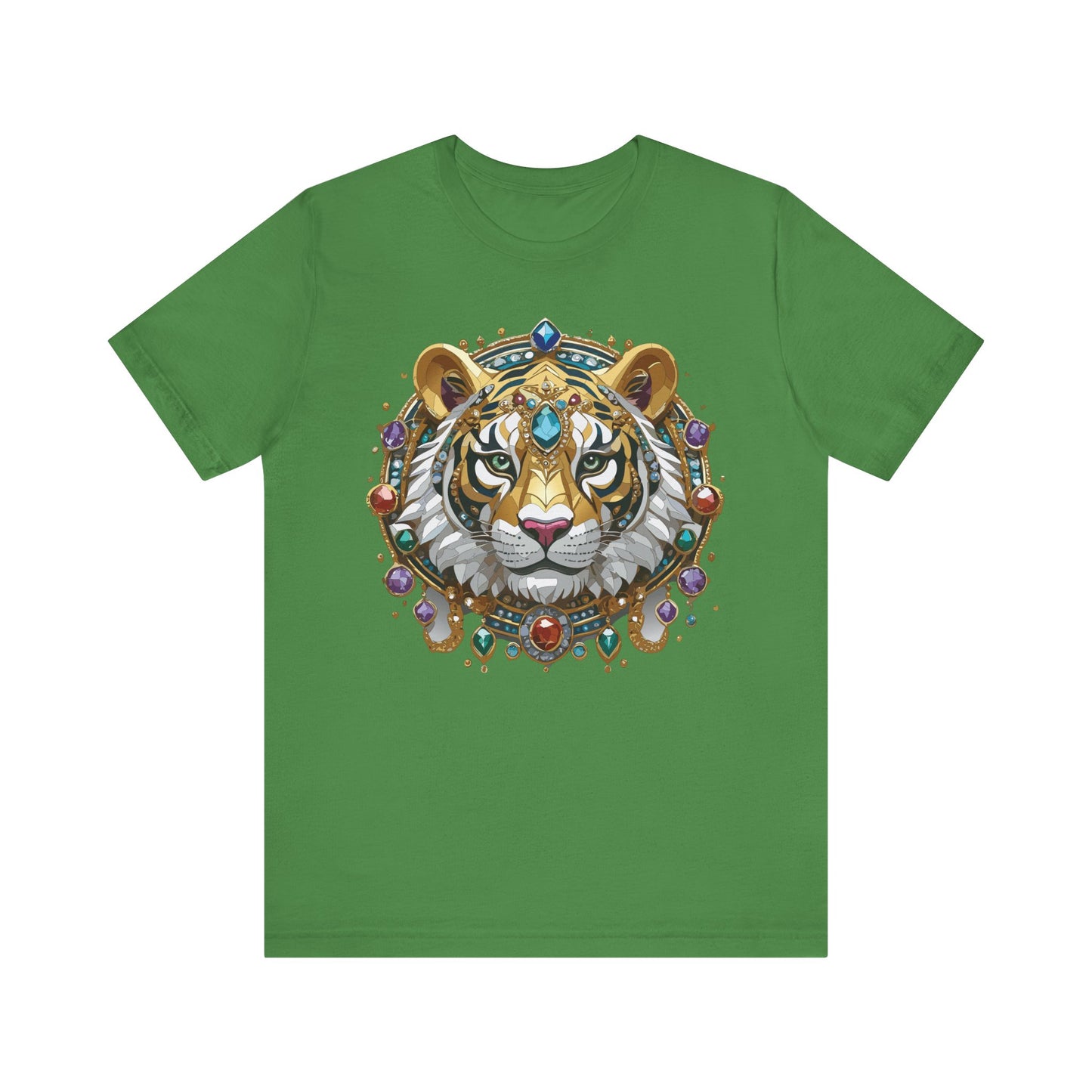 Animal Shirt, Shirt with Animal, Tee Shirt with Gold Animal Medal, Shirt with Antique Animal Medallion
