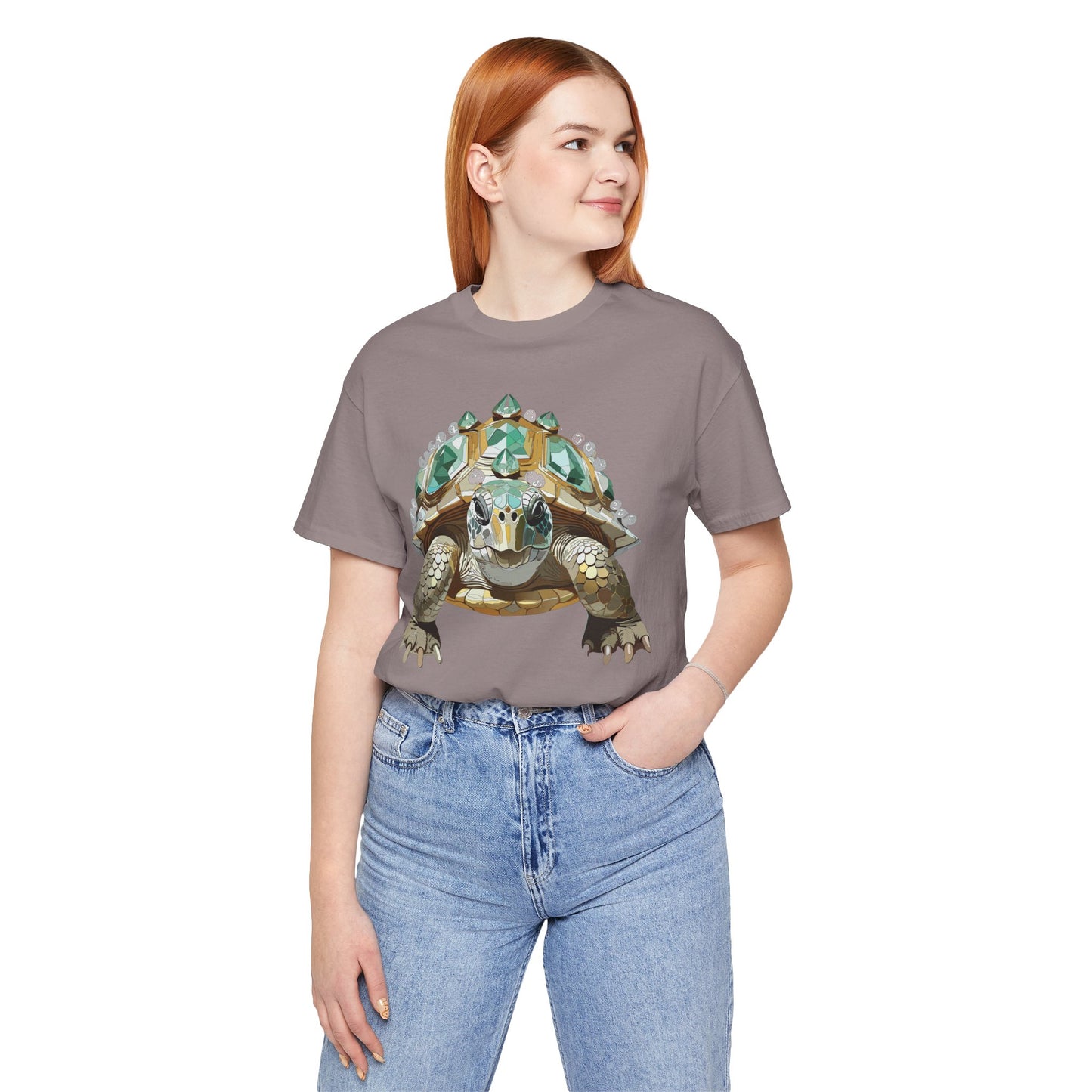 Animal Shirt, Shirt with Animal, Tee Shirt with Gold Animal Medal, Shirt with Antique Animal Medallion
