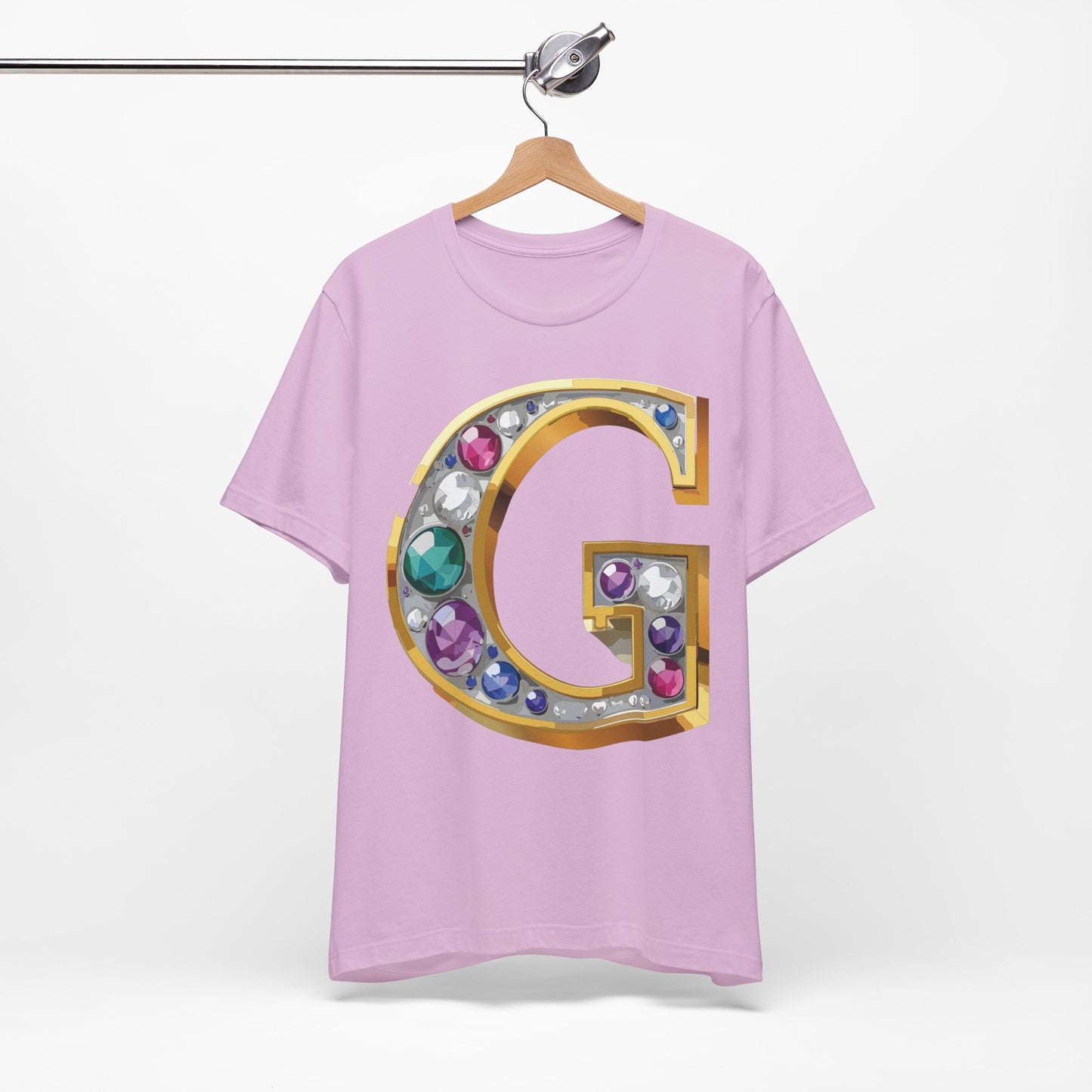 Letter Shirt, Shirt with Letters, Tee Shirt with Gold Letter, Shirt with Antique Letters