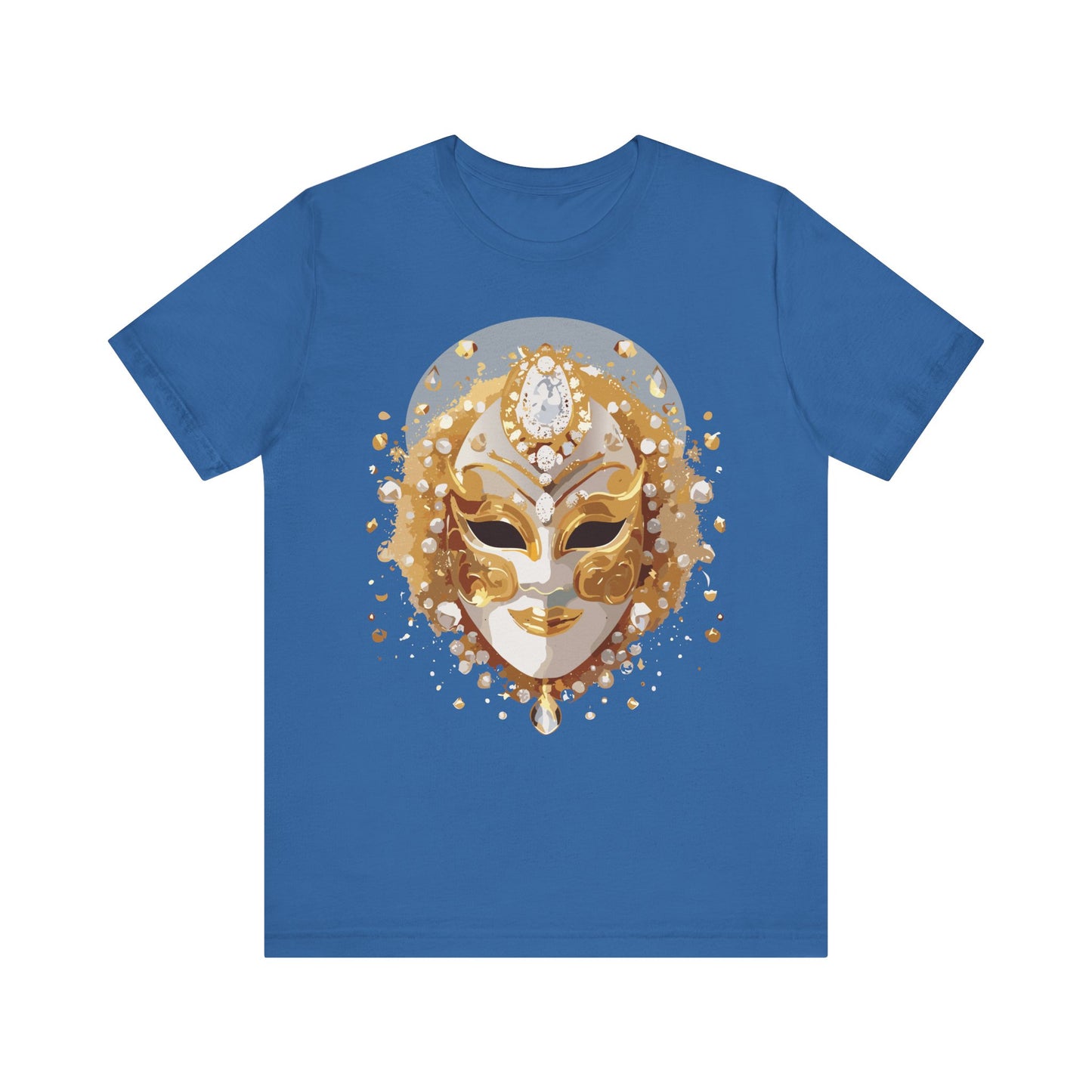 Mask Shirt, Shirt with Mask, Tee Shirt with Gold Face