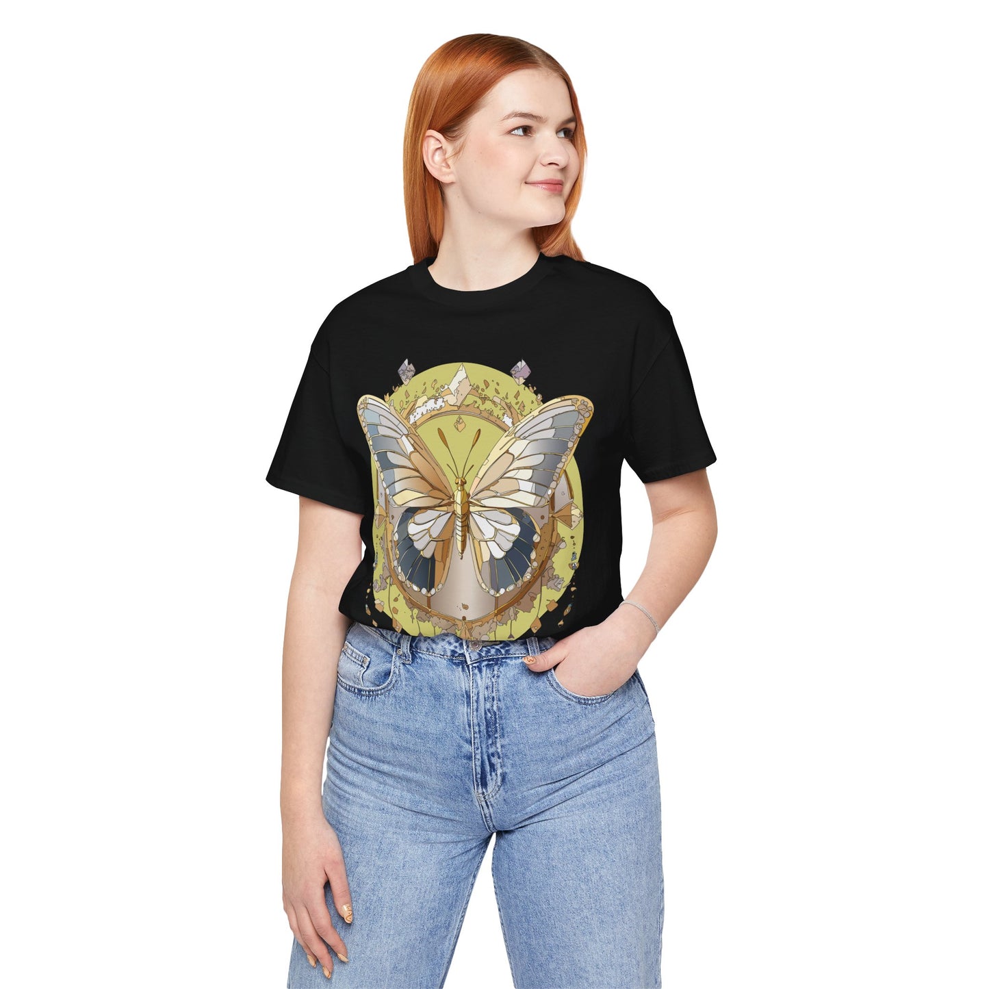 Butterfly Shirt, Shirt with Butterfly, Tee Shirt with Antique Butterfly