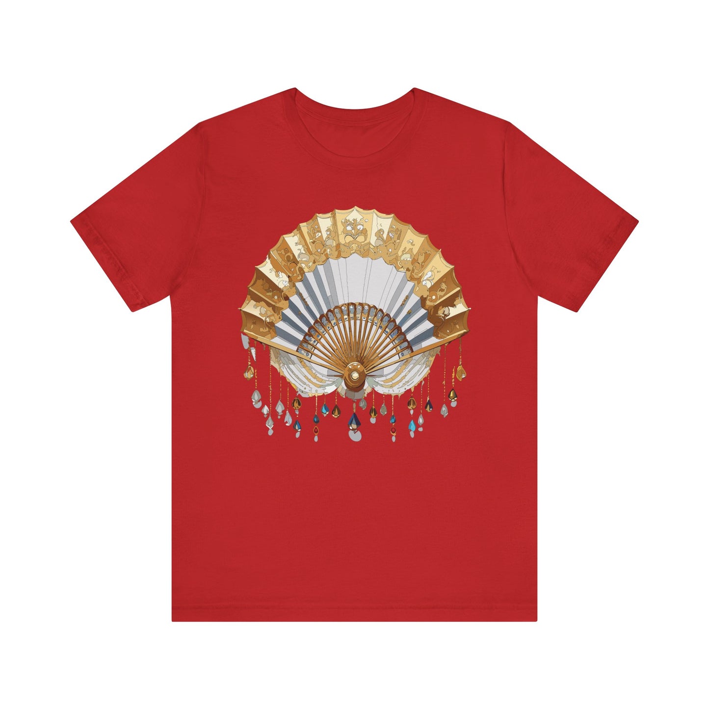 Fan shirt, Shirt with Fan, Tee Shirt with Gold Blower