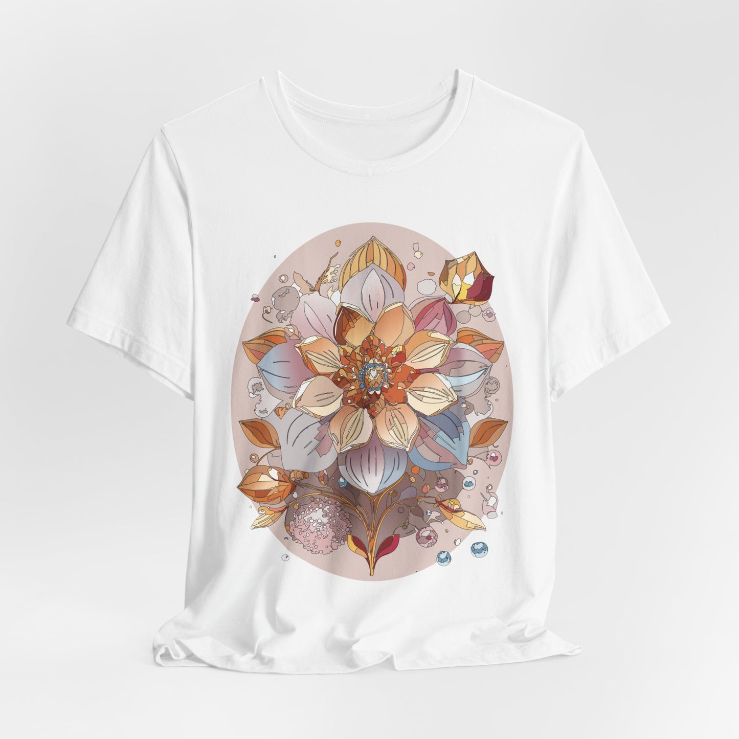 Floral Shirt, Flower Shirt, Tee Shirt with Antique Flower