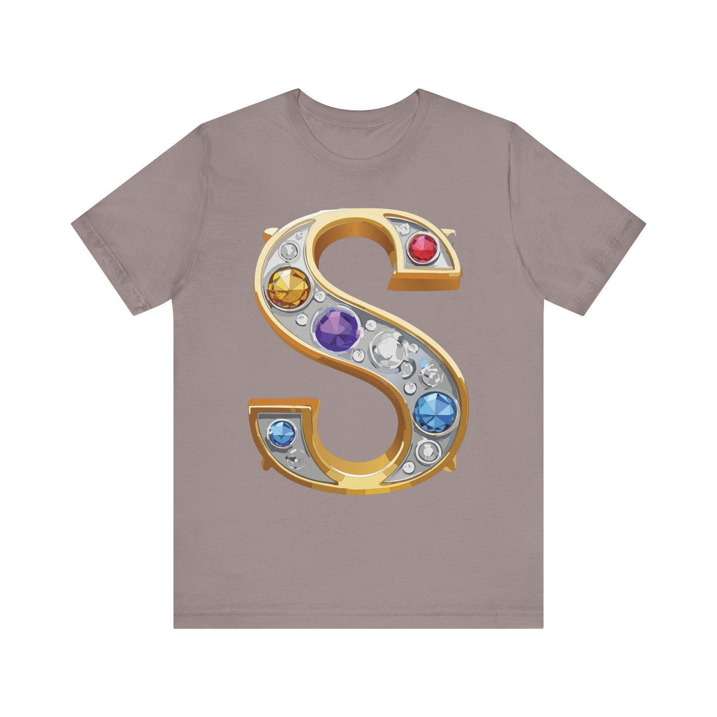 Letter Shirt, Shirt with Letters, Tee Shirt with Gold Letter, Shirt with Antique Letters