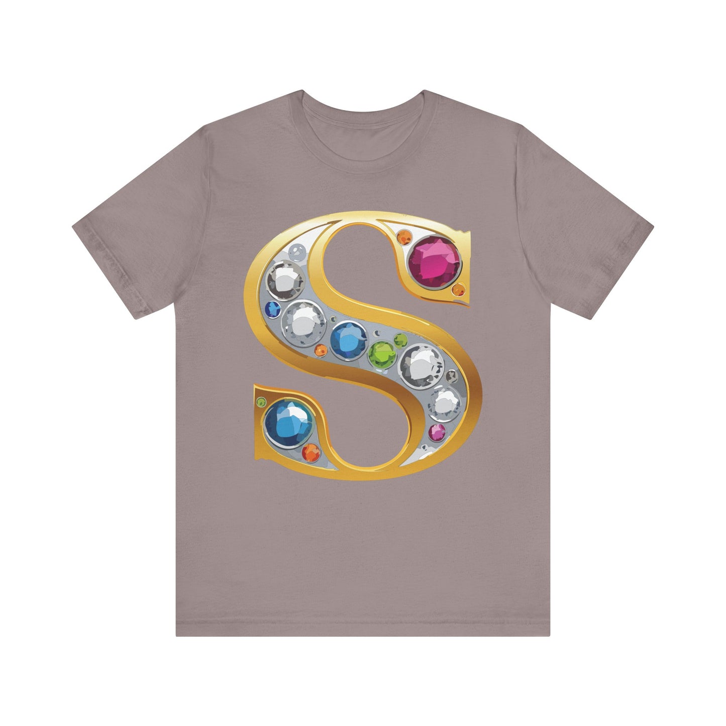 Letter Shirt, Shirt with Letters, Tee Shirt with Gold Letter, Shirt with Antique Letters