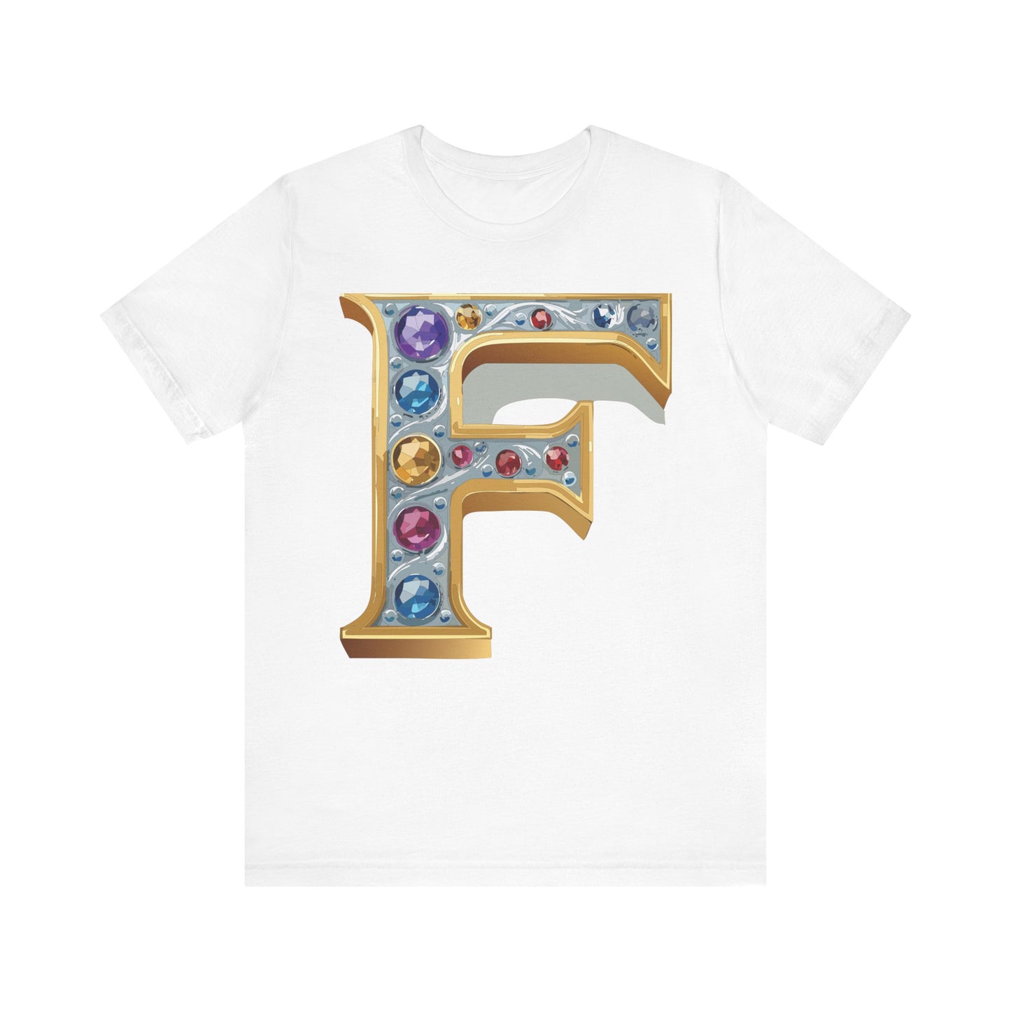 Letter Shirt, Shirt with Letters, Tee Shirt with Gold Letter, Shirt with Antique Letters