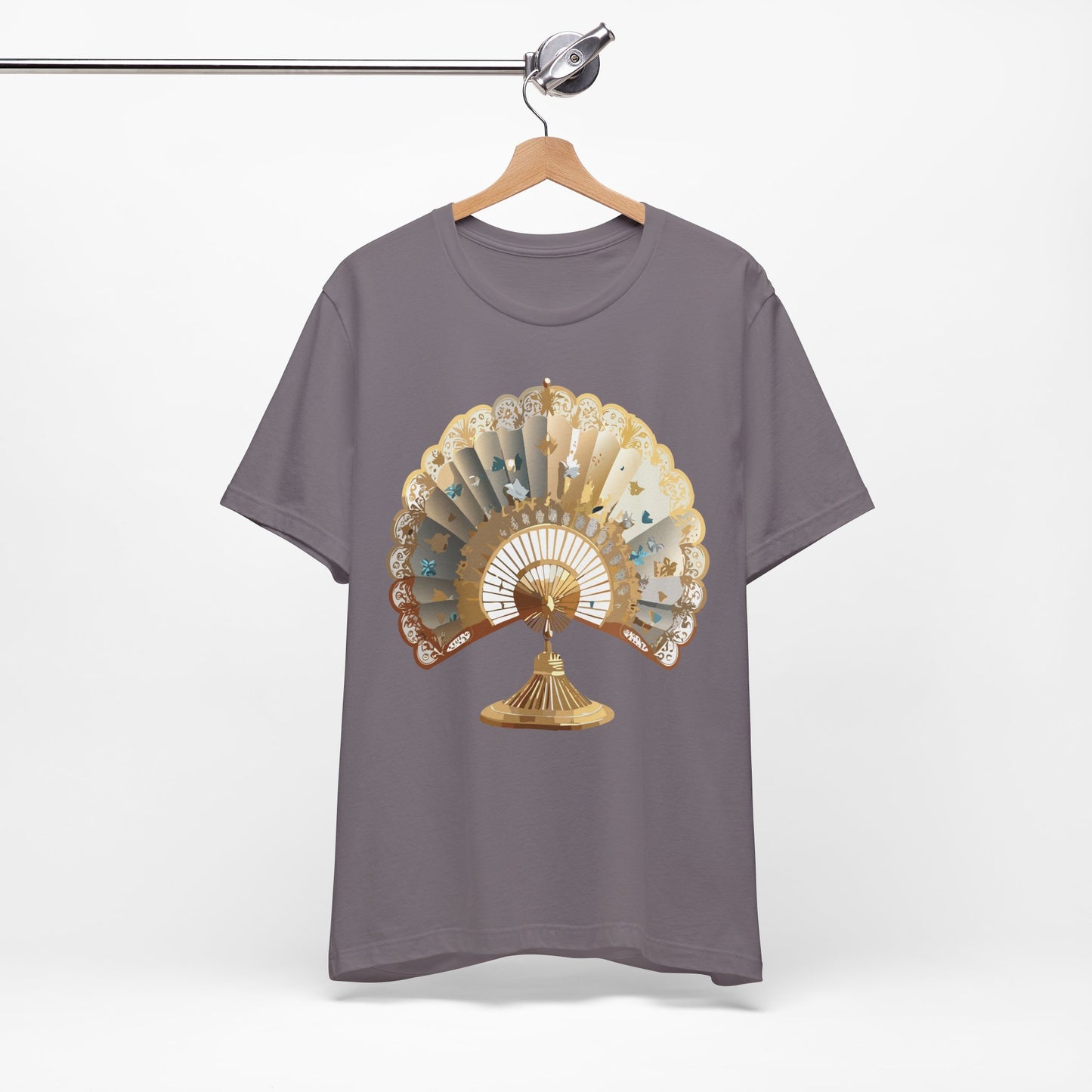 Fan shirt, Shirt with Fan, Tee Shirt with Gold Blower
