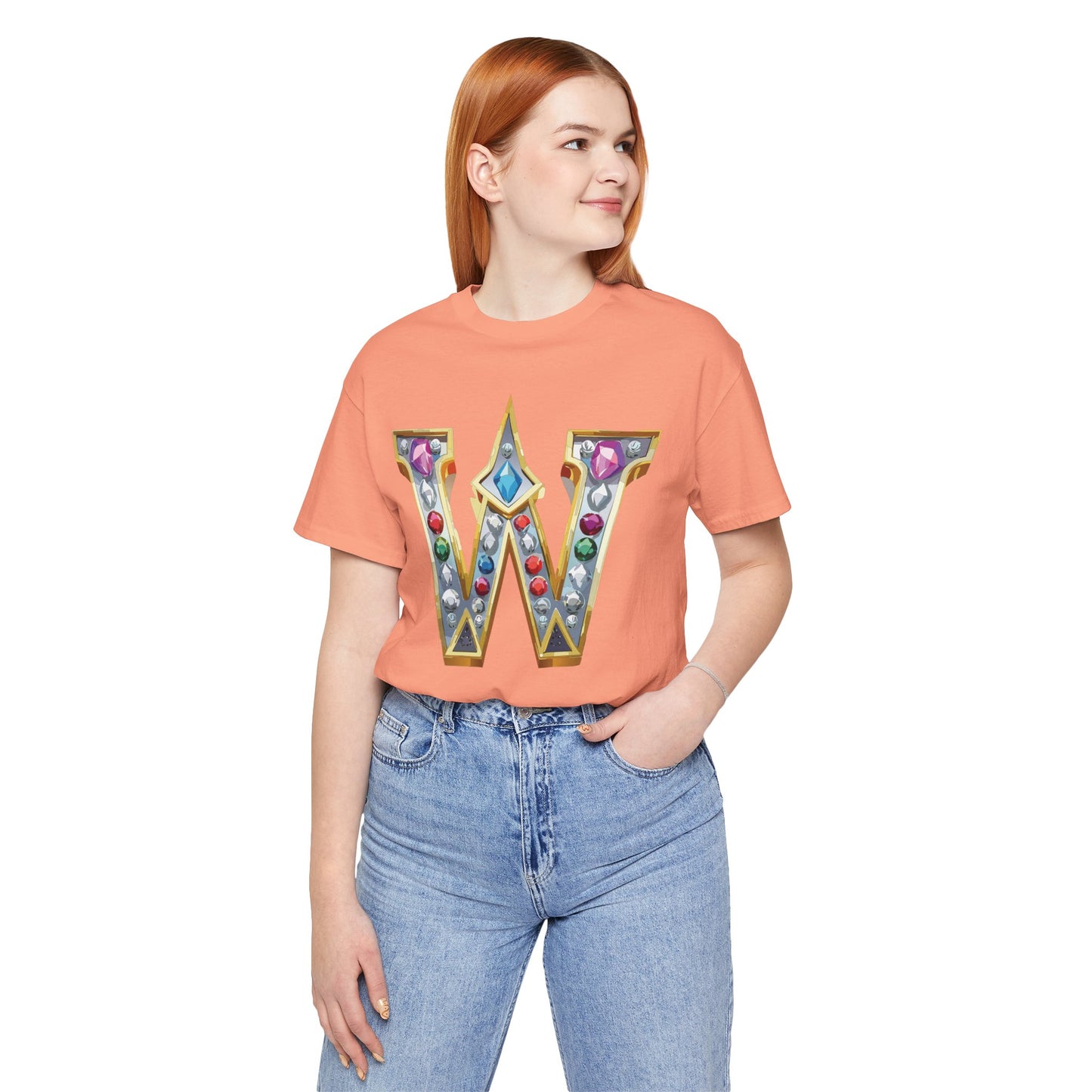 Letter Shirt, Shirt with Letters, Tee Shirt with Gold Letter, Shirt with Antique Letters