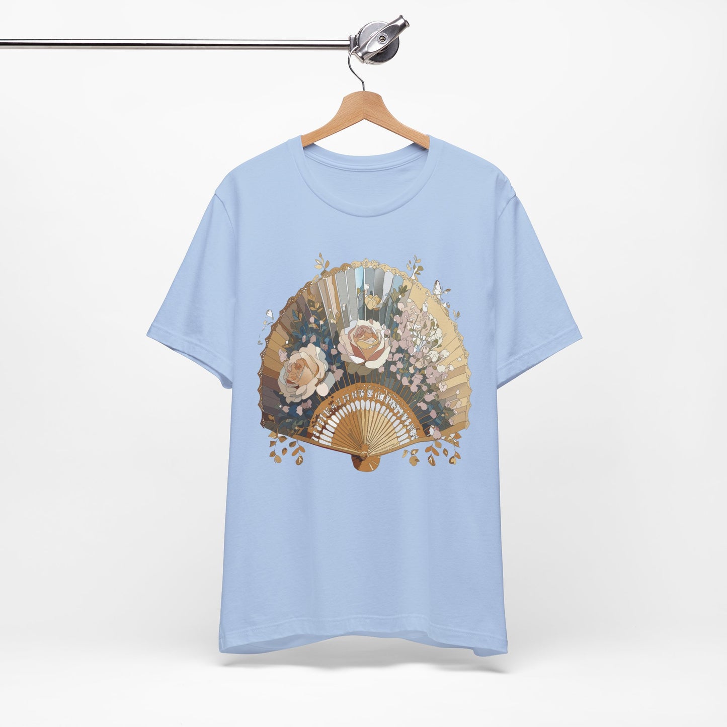 Fan shirt, Shirt with Fan, Tee Shirt with Gold Blower