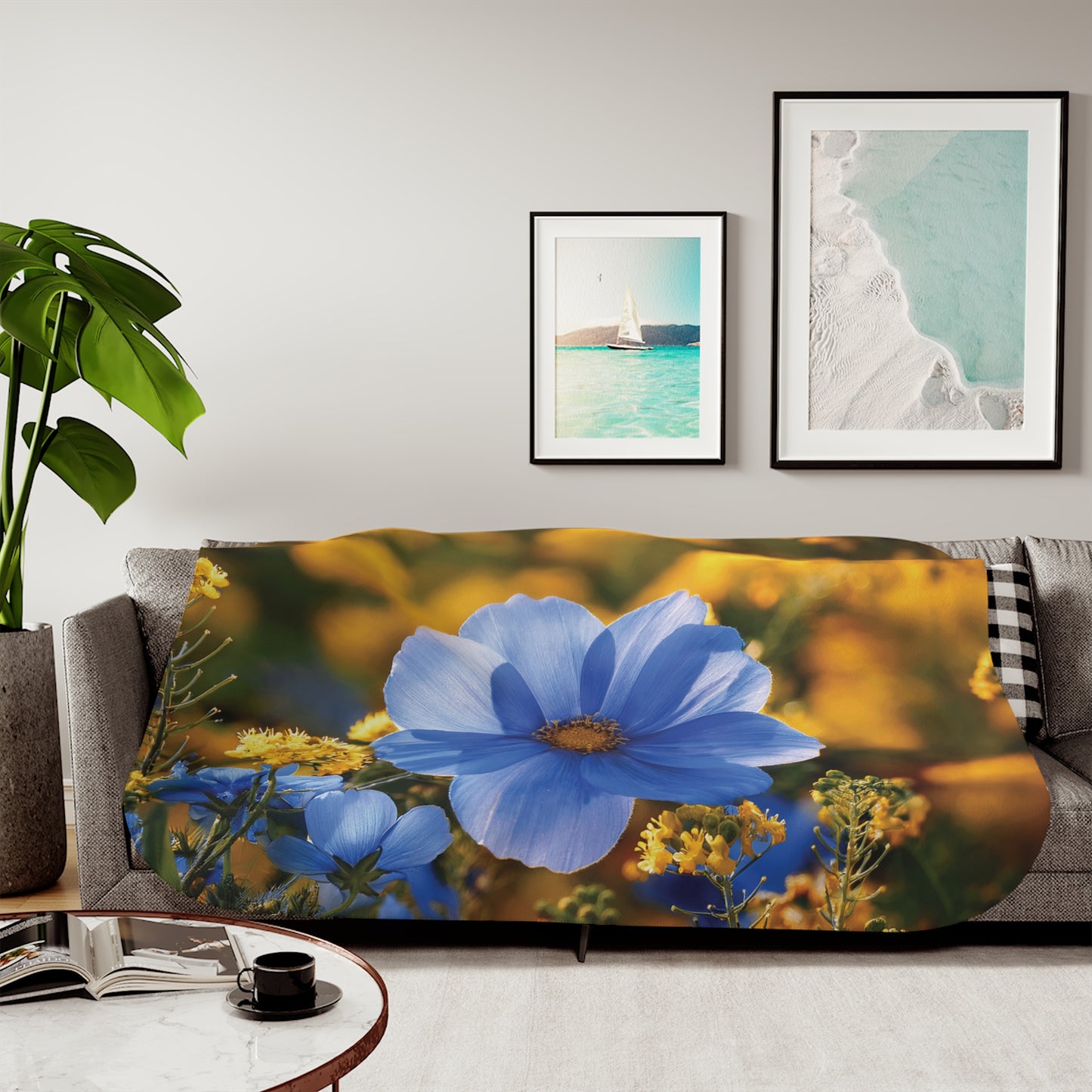 Floral Sherpa Blanket