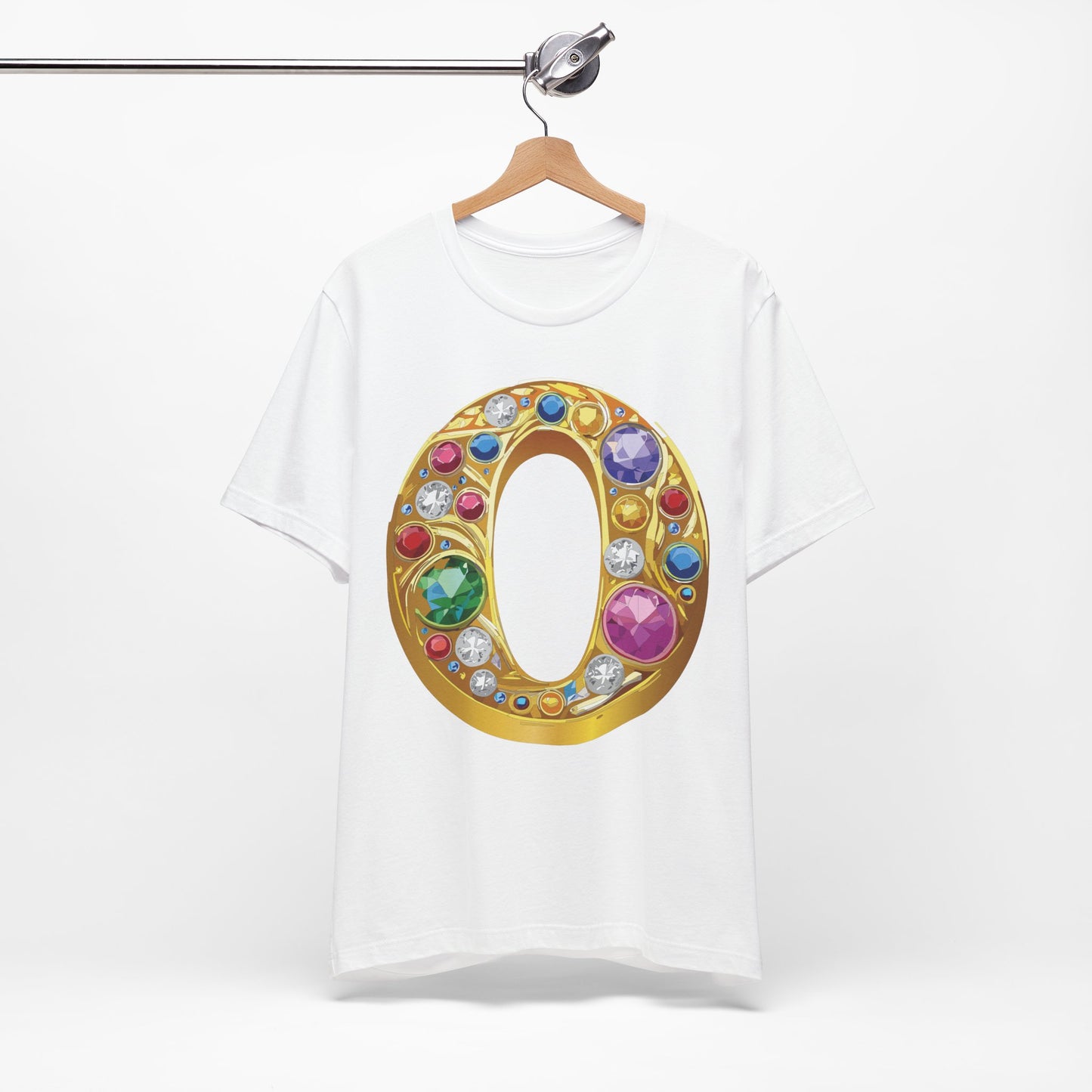 Letter Shirt, Shirt with Letters, Tee Shirt with Gold Letter, Shirt with Antique Letters