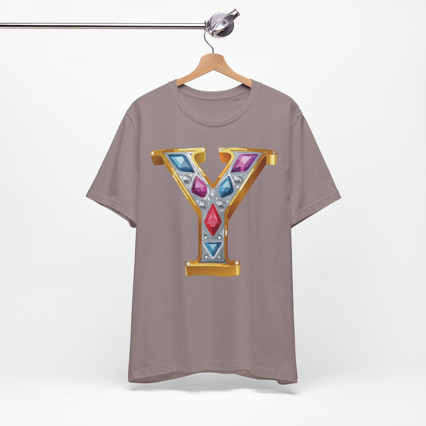 Letter Shirt, Shirt with Letters, Tee Shirt with Gold Letter, Shirt with Antique Letters