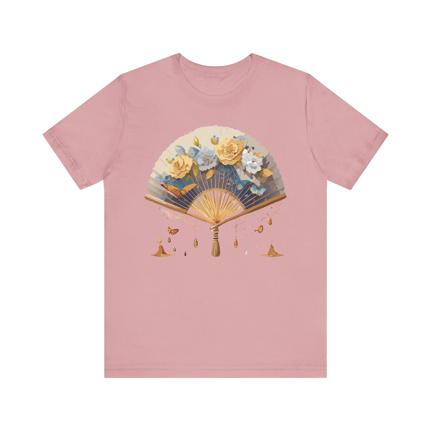Fan shirt, Shirt with Fan, Tee Shirt with Gold Blower