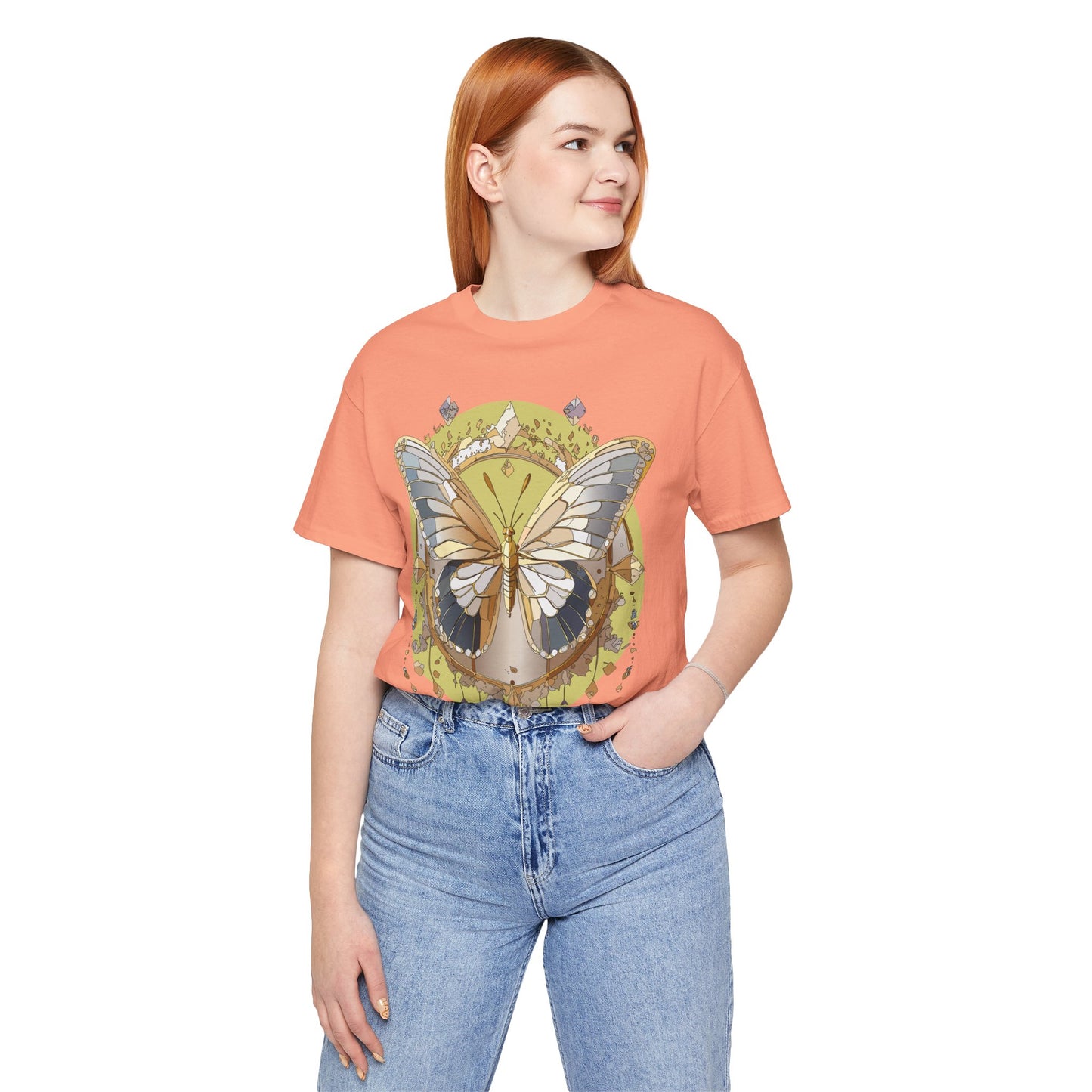 Butterfly Shirt, Shirt with Butterfly, Tee Shirt with Antique Butterfly
