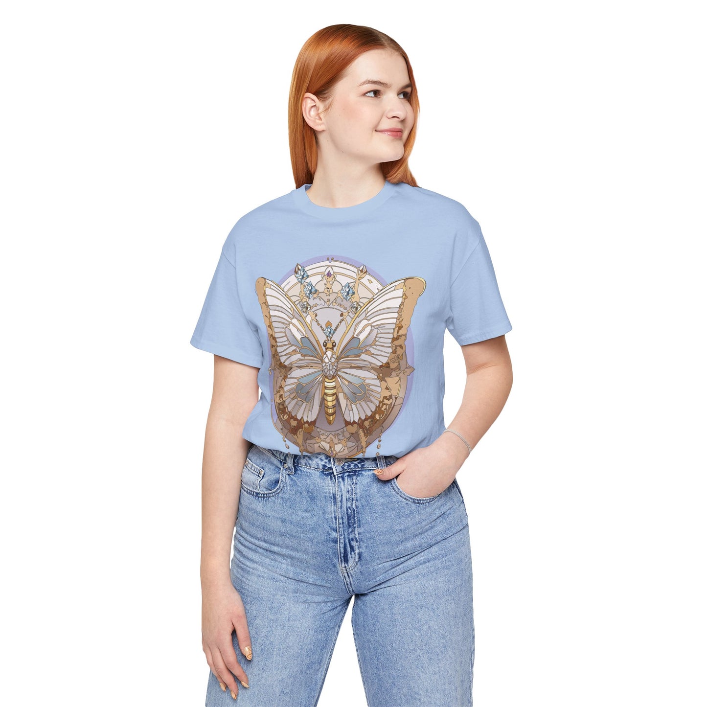 Butterfly Shirt, Shirt with Butterfly, Tee Shirt with Antique Butterfly