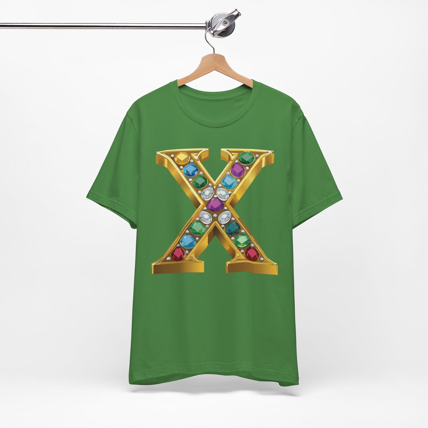 Letter Shirt, Shirt with Letters, Tee Shirt with Gold Letter, Shirt with Antique Letters