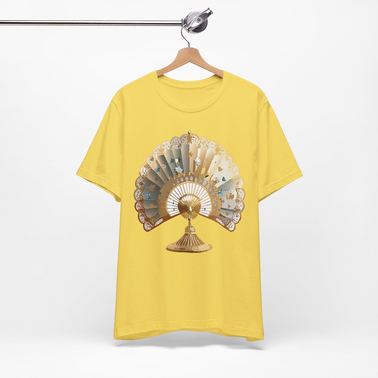 Fan shirt, Shirt with Fan, Tee Shirt with Gold Blower