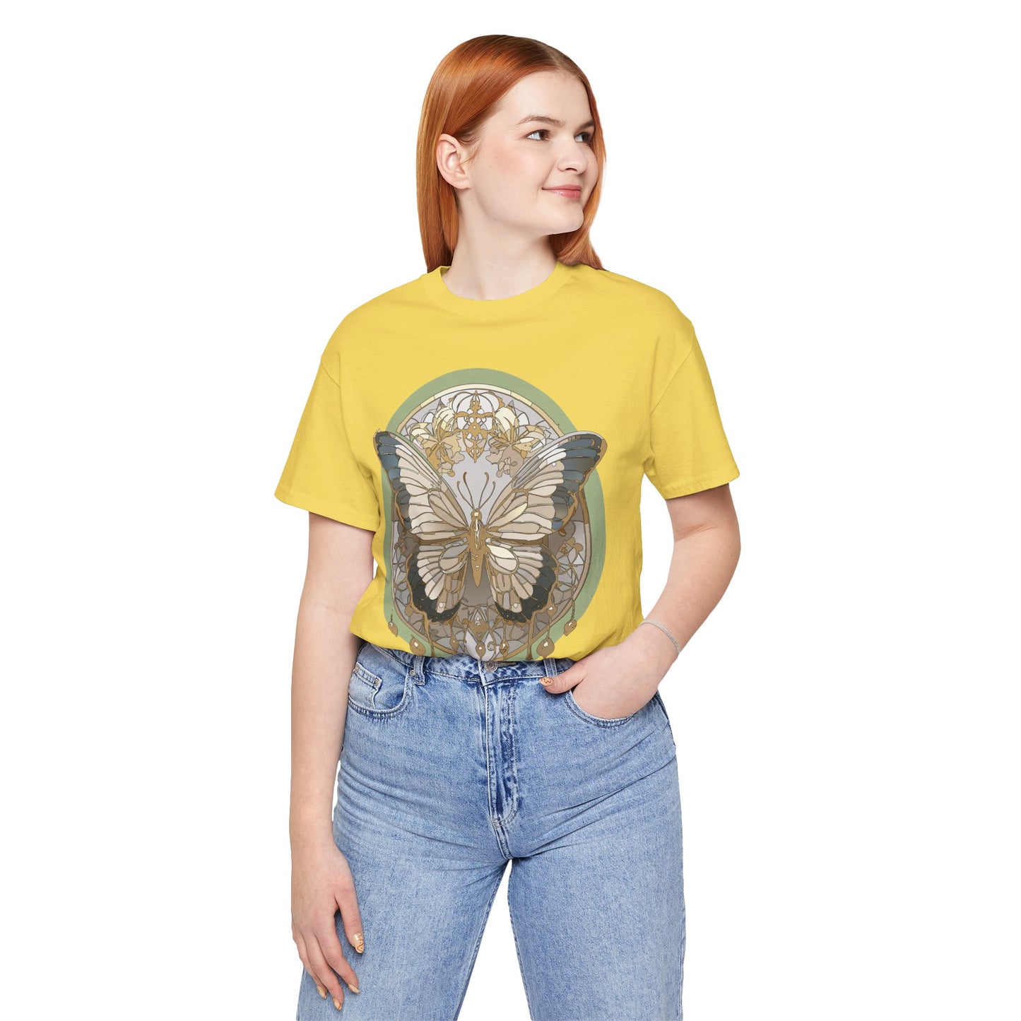 Butterfly Shirt, Shirt with Butterfly, Tee Shirt with Antique Butterfly