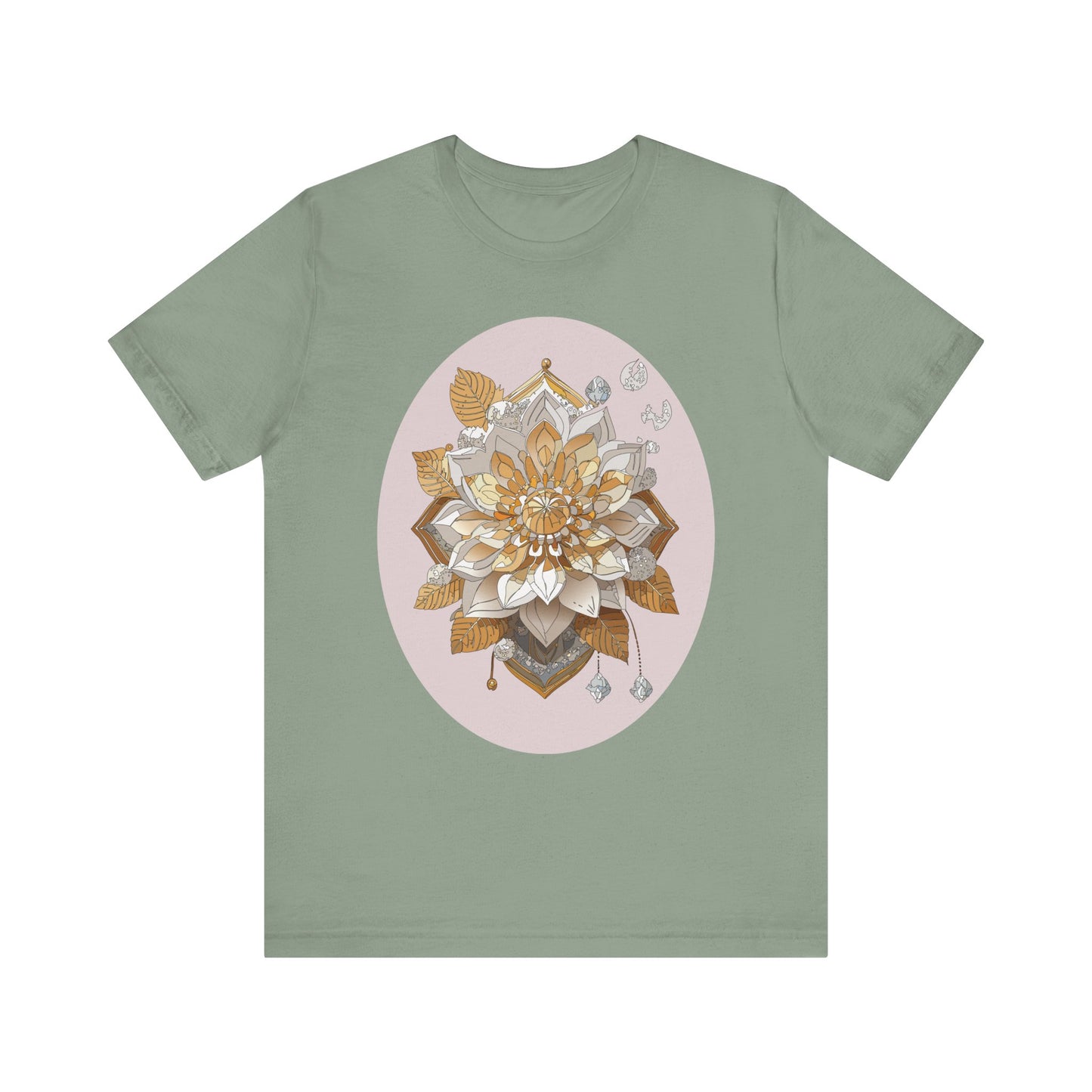 Floral Shirt, Flower Shirt, Tee Shirt with Antique Flower