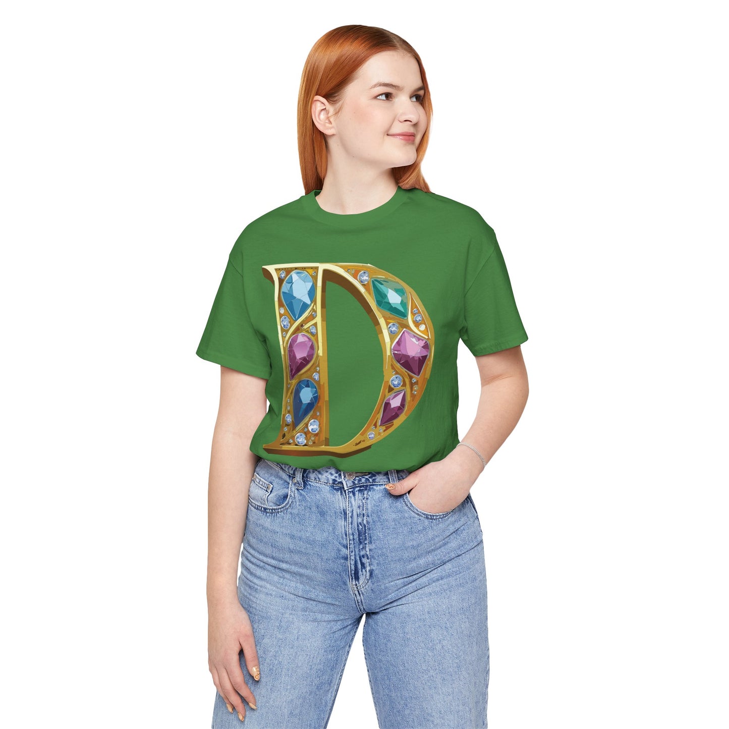 Letter Shirt, Shirt with Letters, Tee Shirt with Gold Letter, Shirt with Antique Letters
