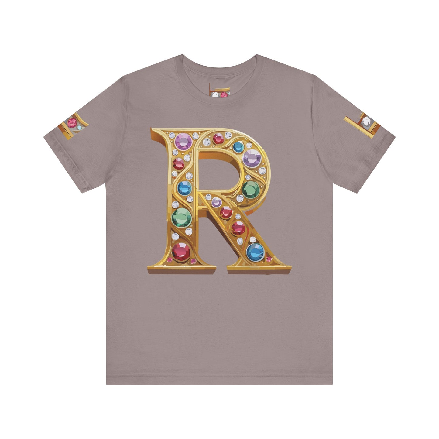 Letter Shirt, Shirt with Letters, Tee Shirt with Gold Letter, Shirt with Antique Letters