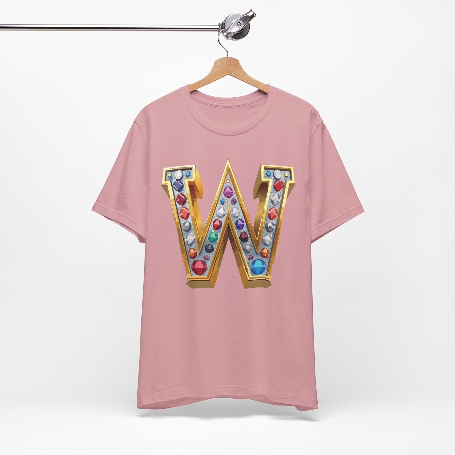Letter Shirt, Shirt with Letters, Tee Shirt with Gold Letter, Shirt with Antique Letters