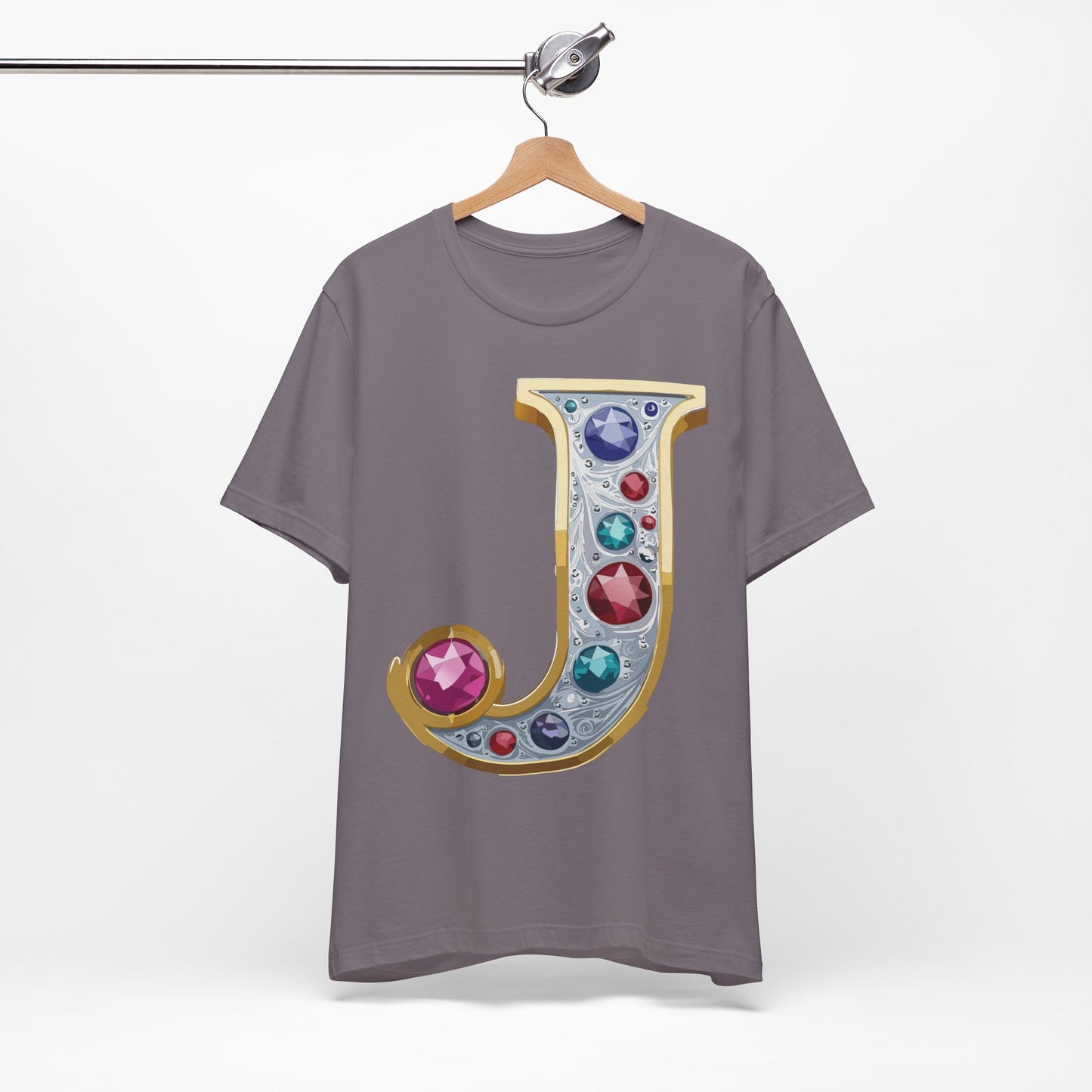 Letter Shirt, Shirt with Letters, Tee Shirt with Gold Letter, Shirt with Antique Letters