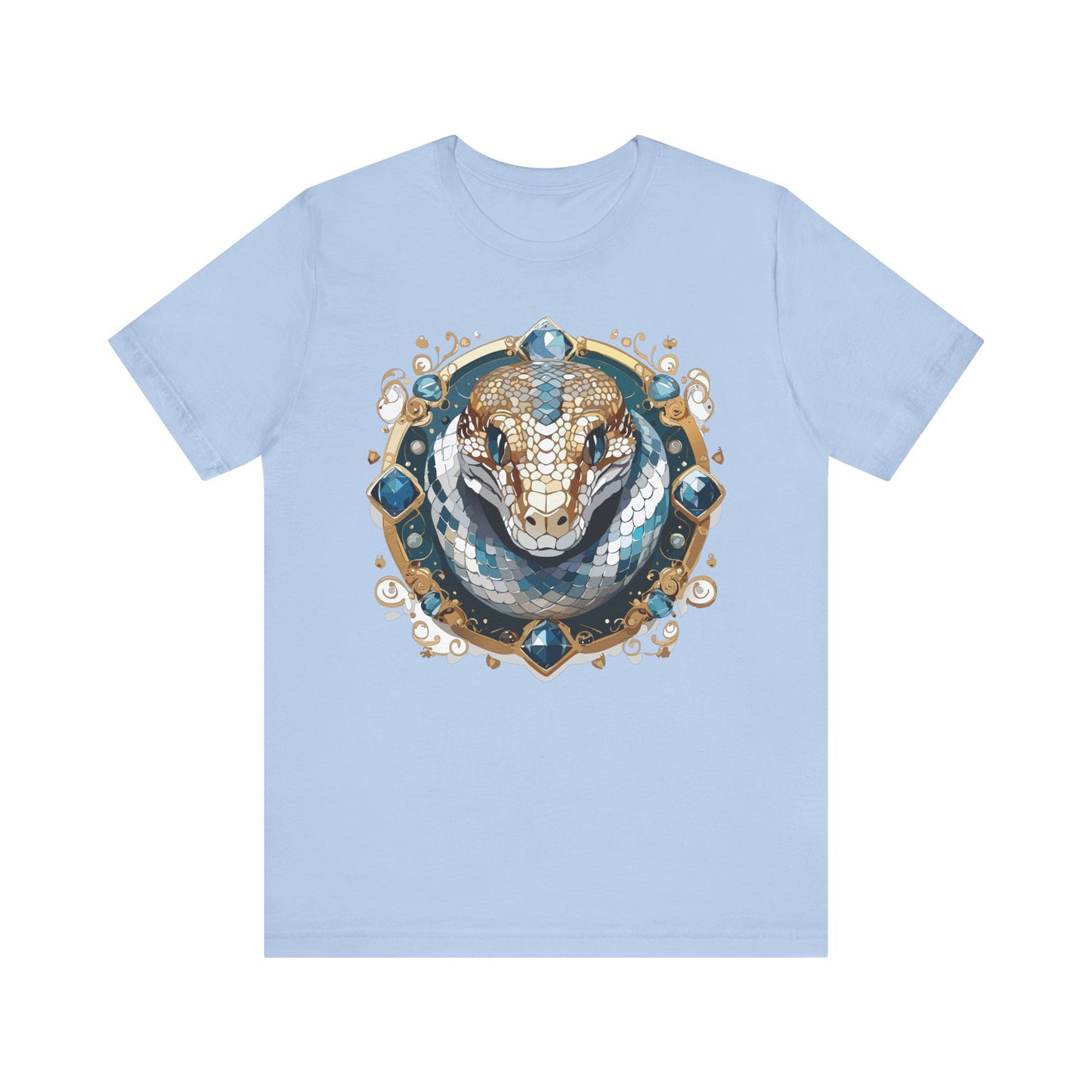 Animal Shirt, Shirt with Animal, Tee Shirt with Gold Animal Medal, Shirt with Antique Animal Medallion