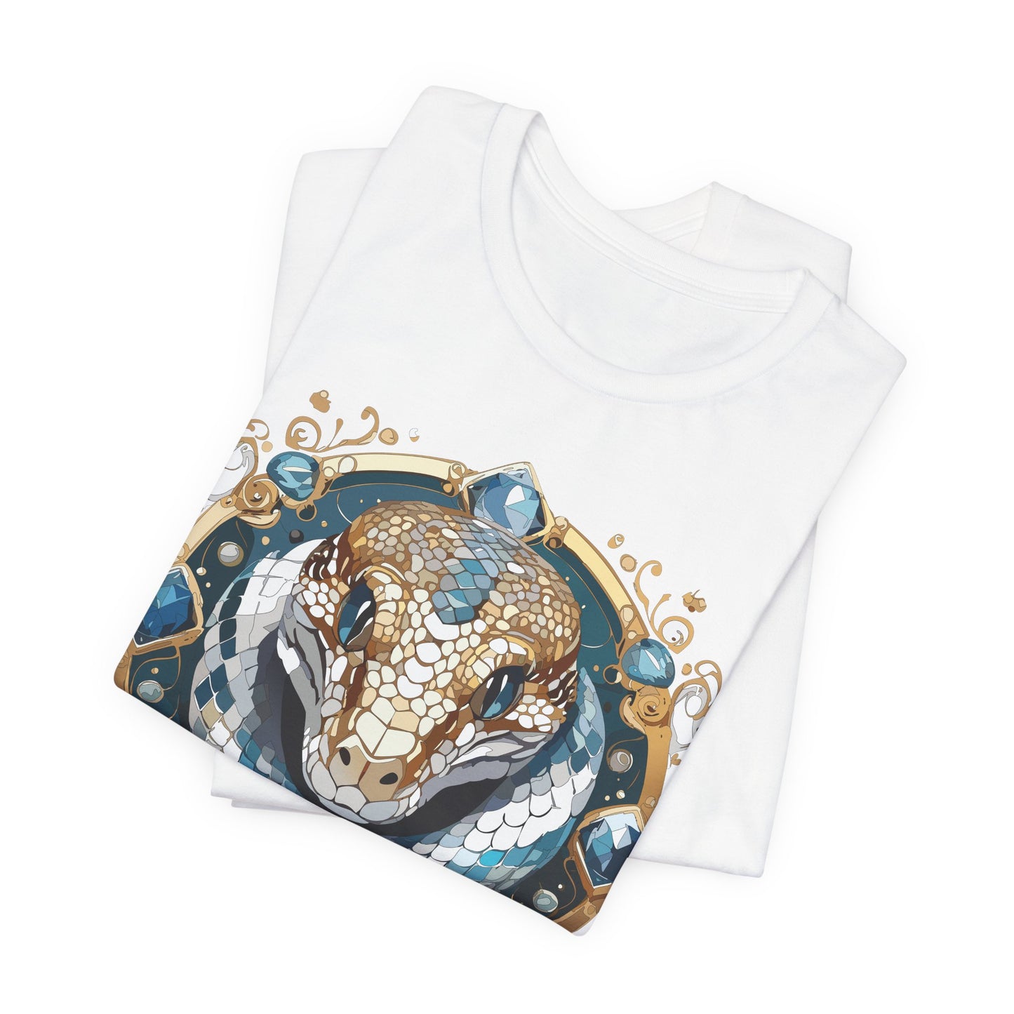 Animal Shirt, Shirt with Animal, Tee Shirt with Gold Animal Medal, Shirt with Antique Animal Medallion