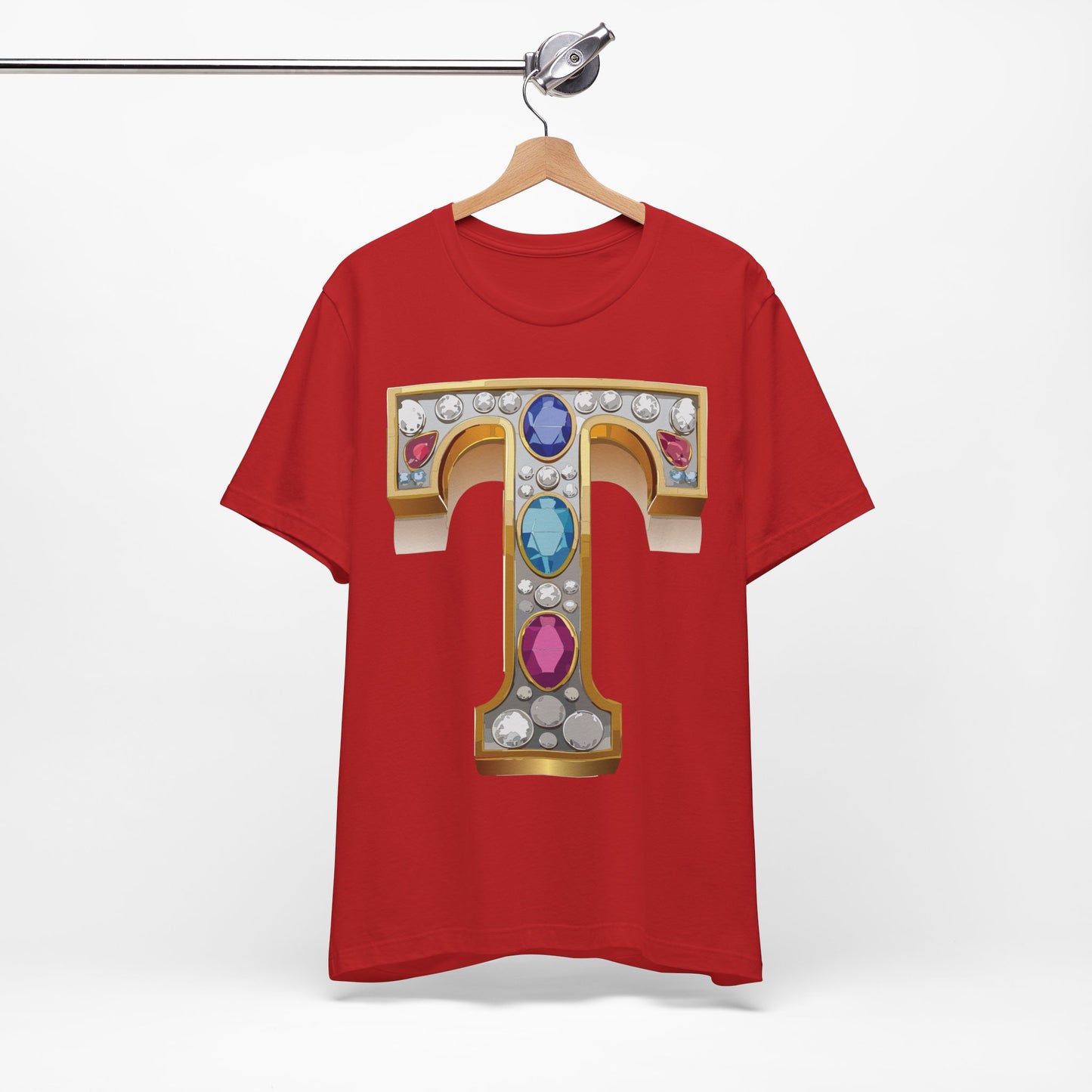 Letter Shirt, Shirt with Letters, Tee Shirt with Gold Letter, Shirt with Antique Letters