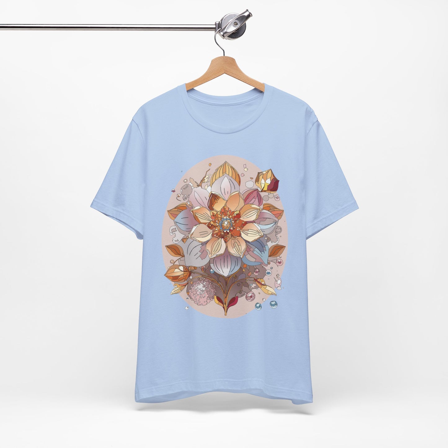 Floral Shirt, Flower Shirt, Tee Shirt with Antique Flower