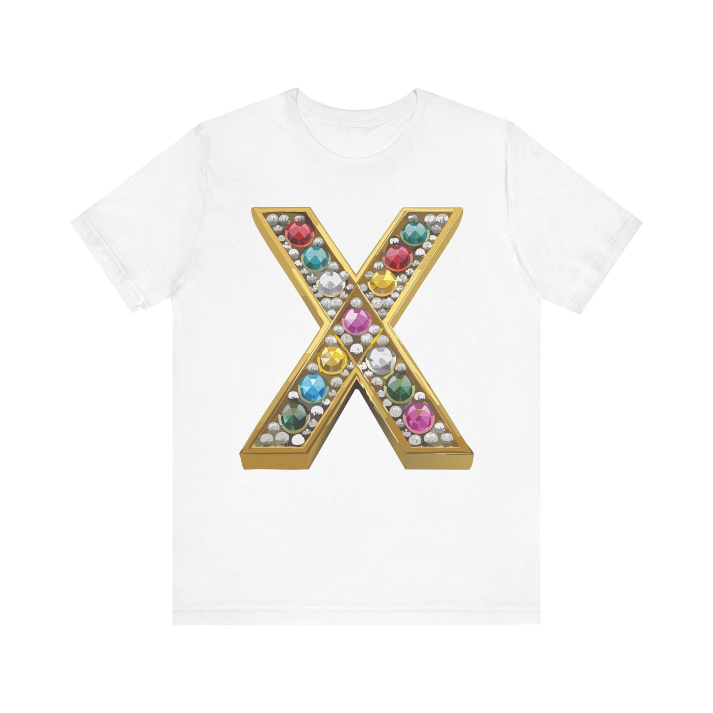 Letter Shirt, Shirt with Letters, Tee Shirt with Gold Letter, Shirt with Antique Letters