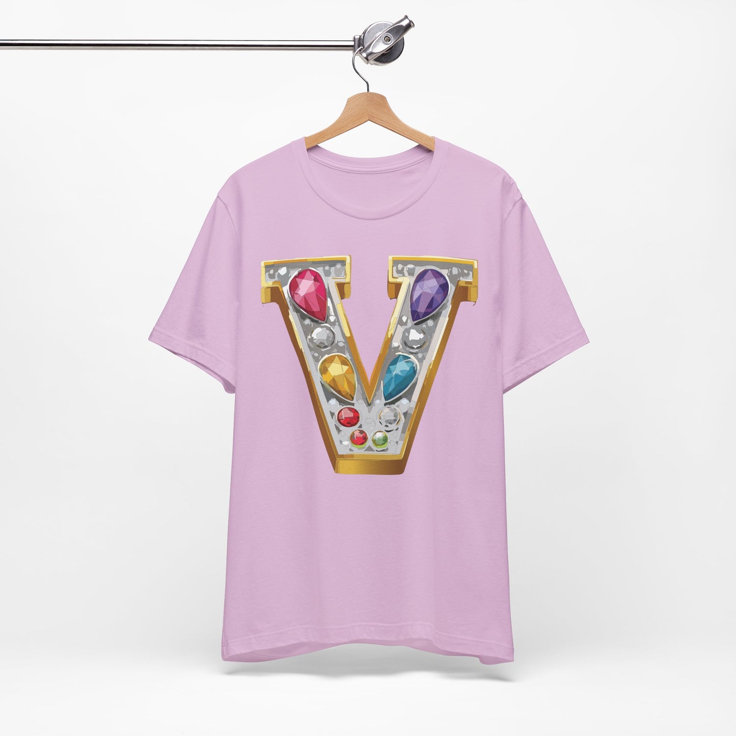 Letter Shirt, Shirt with Letters, Tee Shirt with Gold Letter, Shirt with Antique Letters