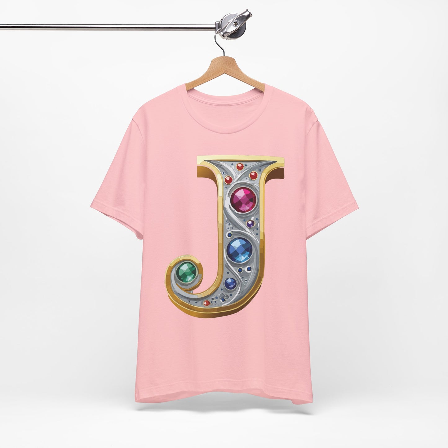 Letter Shirt, Shirt with Letters, Tee Shirt with Gold Letter, Shirt with Antique Letters