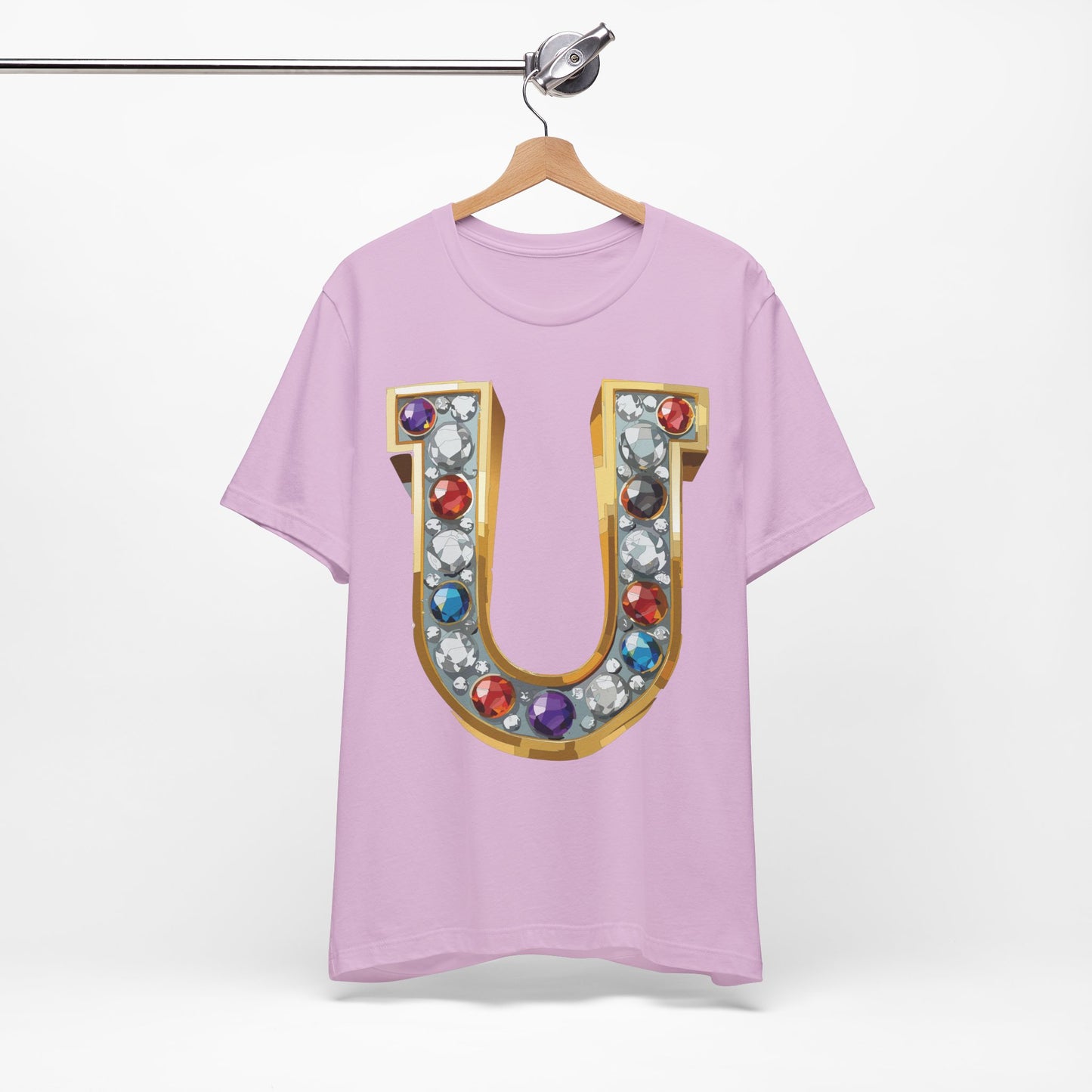 Letter Shirt, Shirt with Letters, Tee Shirt with Gold Letter, Shirt with Antique Letters