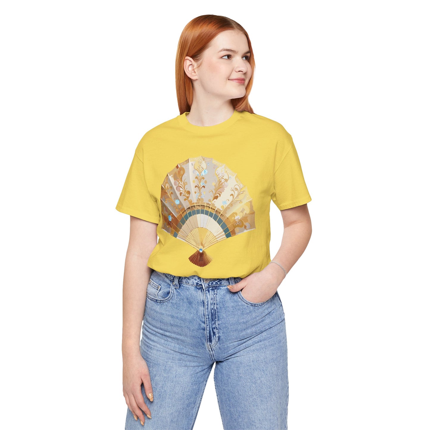Fan shirt, Shirt with Fan, Tee Shirt with Gold Blower