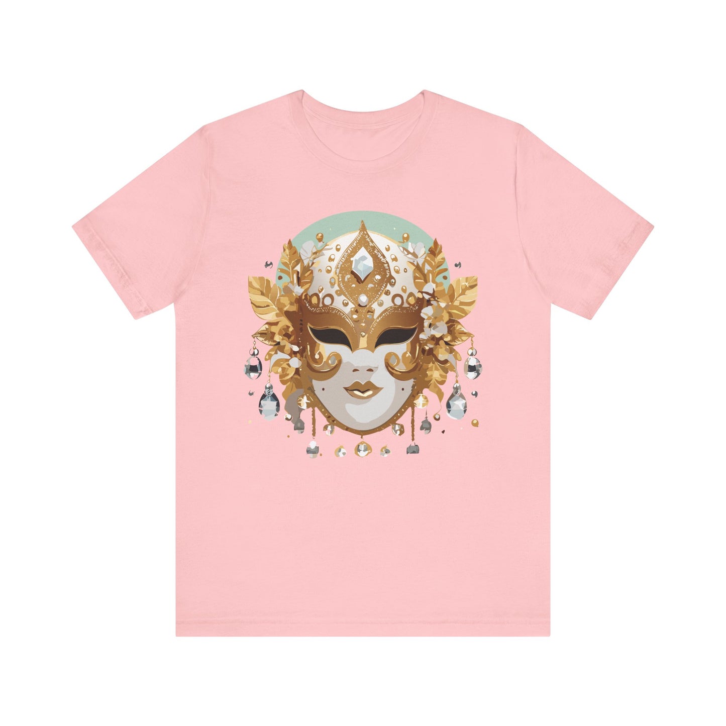 Mask Shirt, Shirt with Mask, Tee Shirt with Gold Face