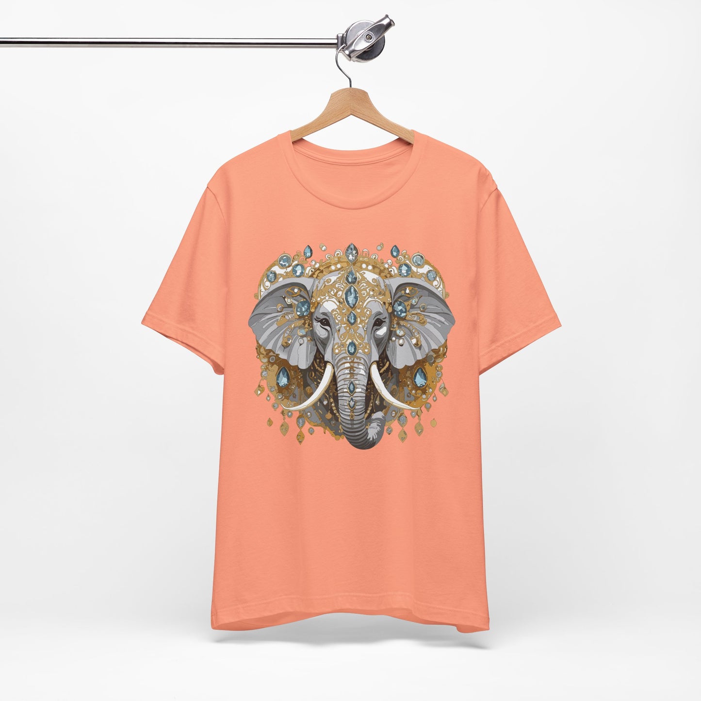 Animal Shirt, Shirt with Animal, Tee Shirt with Gold Animal Medal, Shirt with Antique Animal Medallion