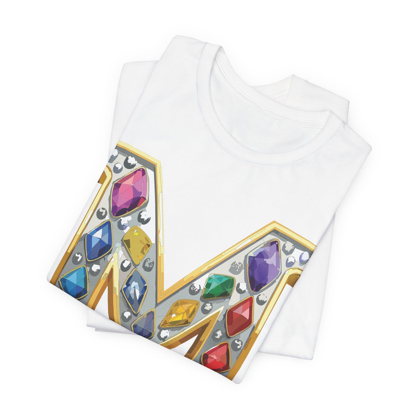 Letter Shirt, Shirt with Letters, Tee Shirt with Gold Letter, Shirt with Antique Letters