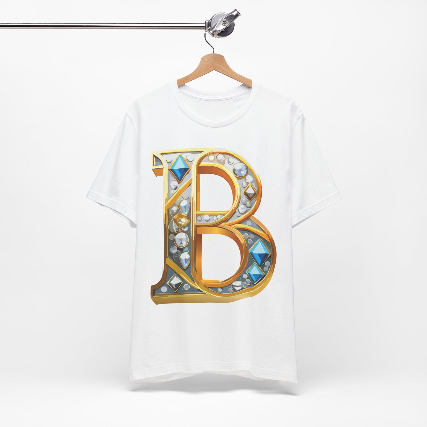 Letter Shirt, Shirt with Letters, Tee Shirt with Gold Letter, Shirt with Antique Letters
