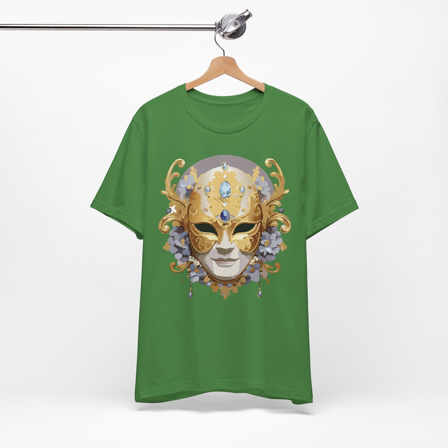 Mask Shirt, Shirt with Mask, Tee Shirt with Gold Face