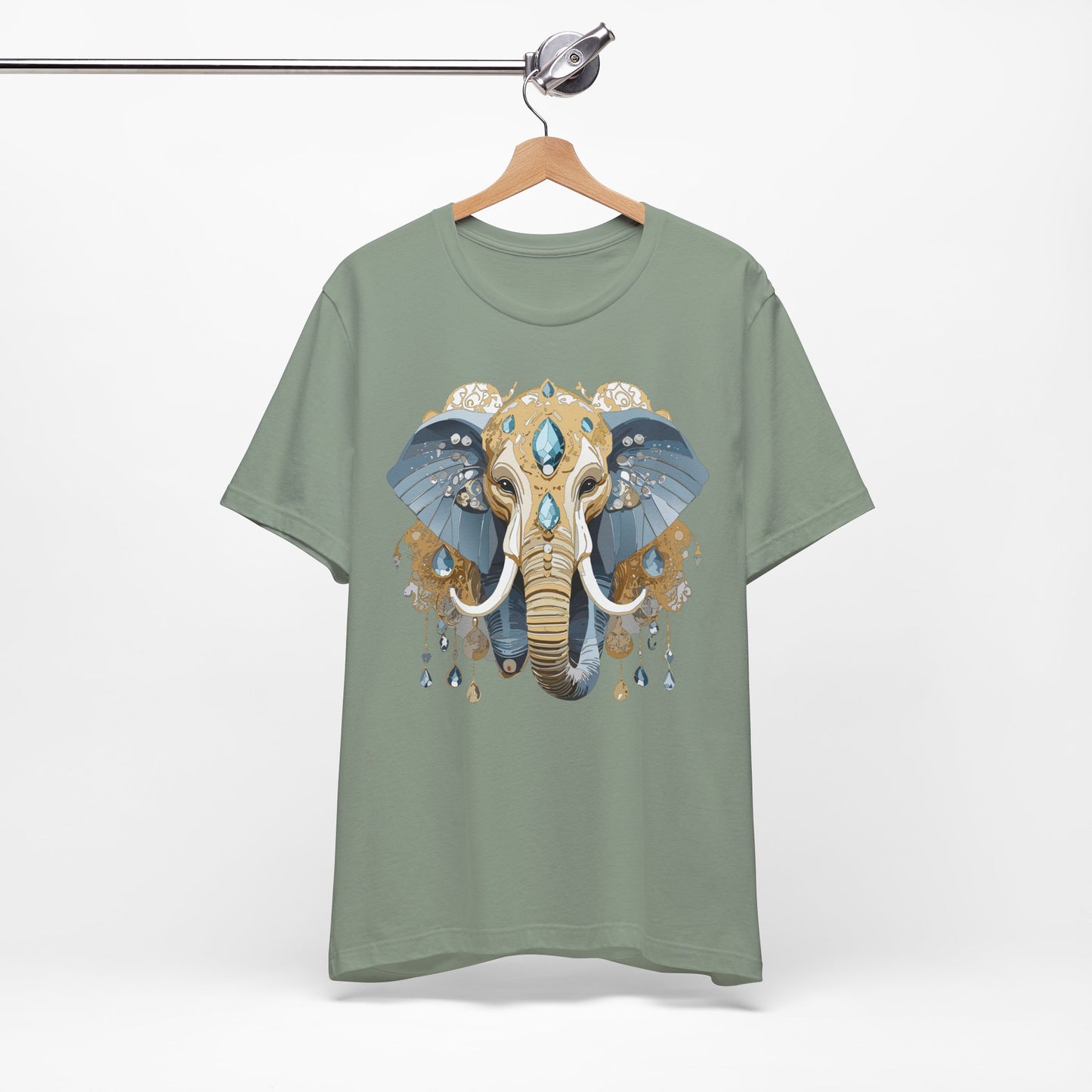 Animal Shirt, Shirt with Animal, Tee Shirt with Gold Animal Medal, Shirt with Antique Animal Medallion