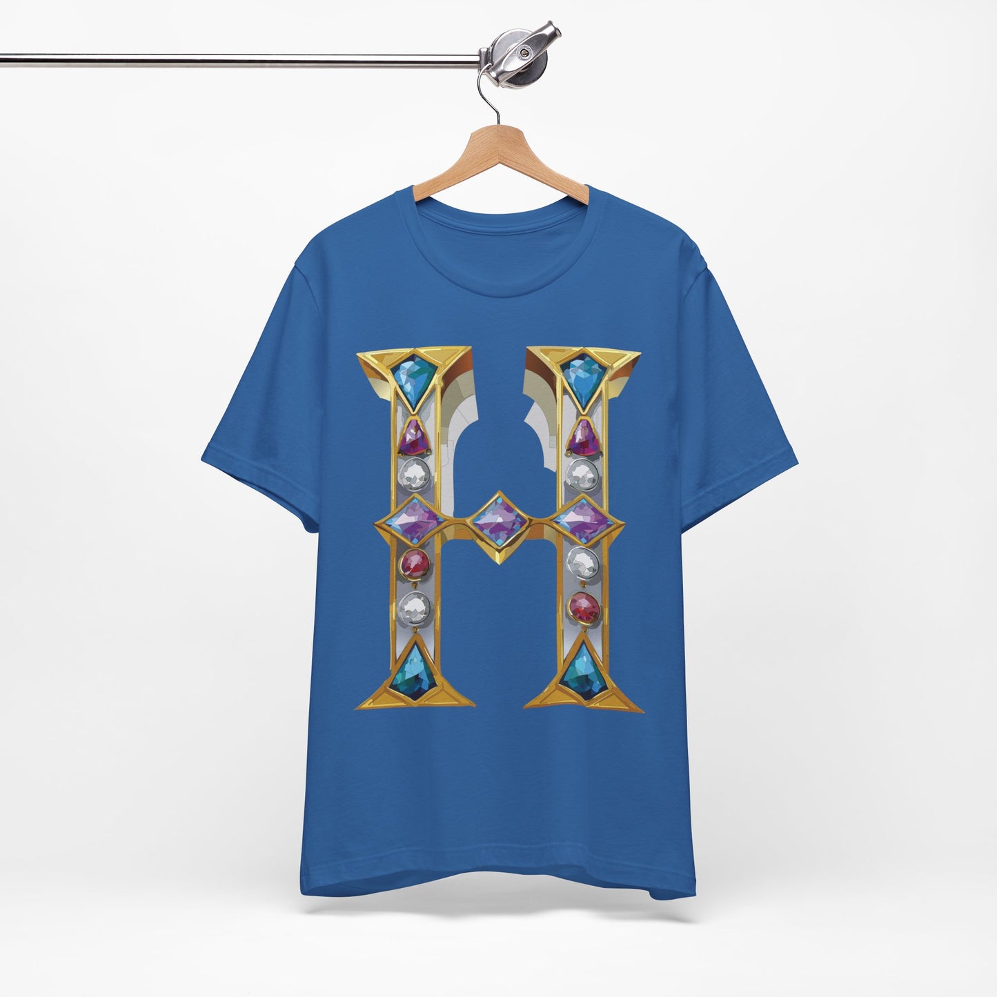 Letter Shirt, Shirt with Letters, Tee Shirt with Gold Letter, Shirt with Antique Letters