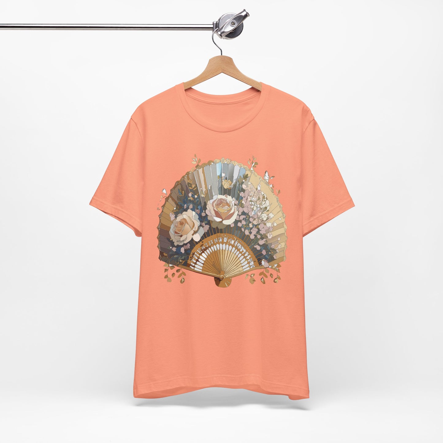 Fan shirt, Shirt with Fan, Tee Shirt with Gold Blower