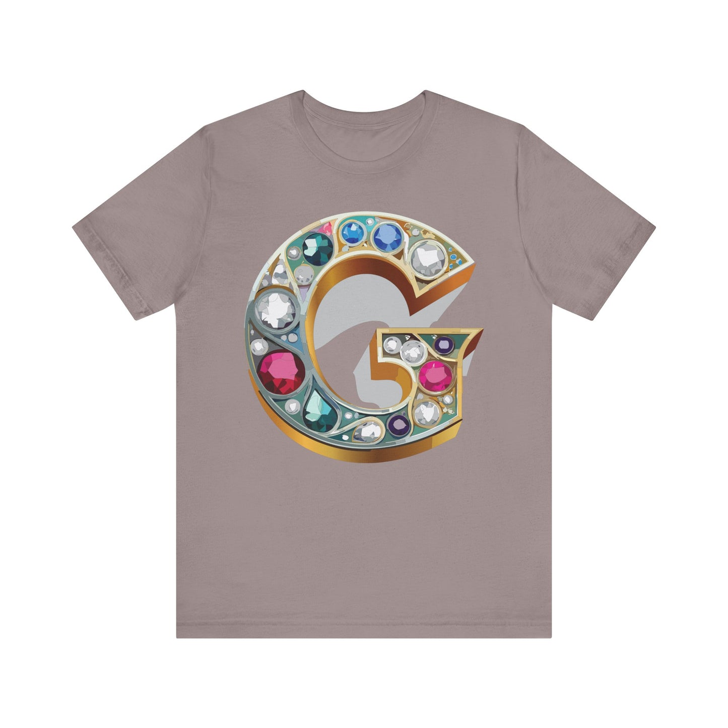Letter Shirt, Shirt with Letters, Tee Shirt with Gold Letter, Shirt with Antique Letters