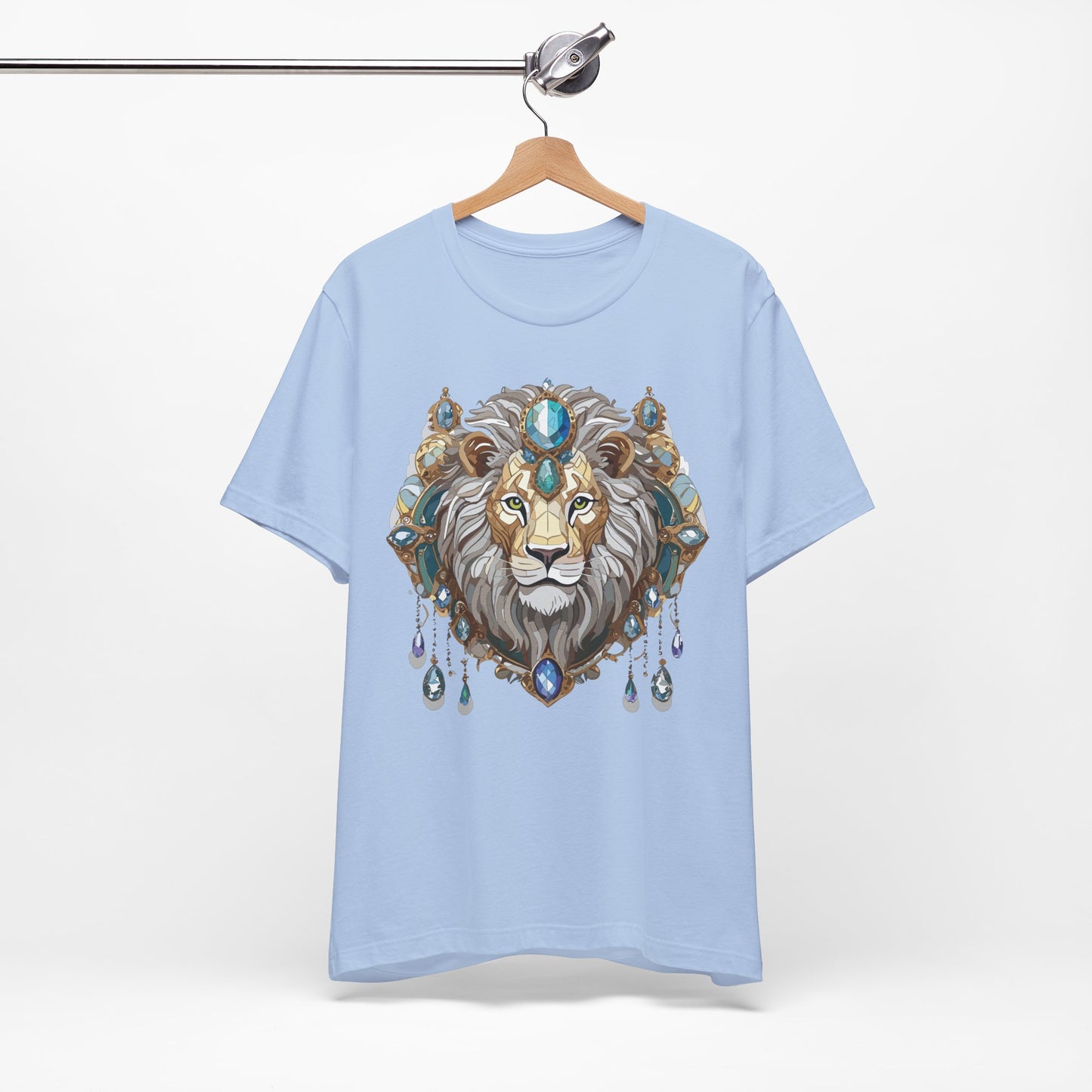 Animal Shirt, Shirt with Animal, Tee Shirt with Gold Animal Medal, Shirt with Antique Animal Medallion