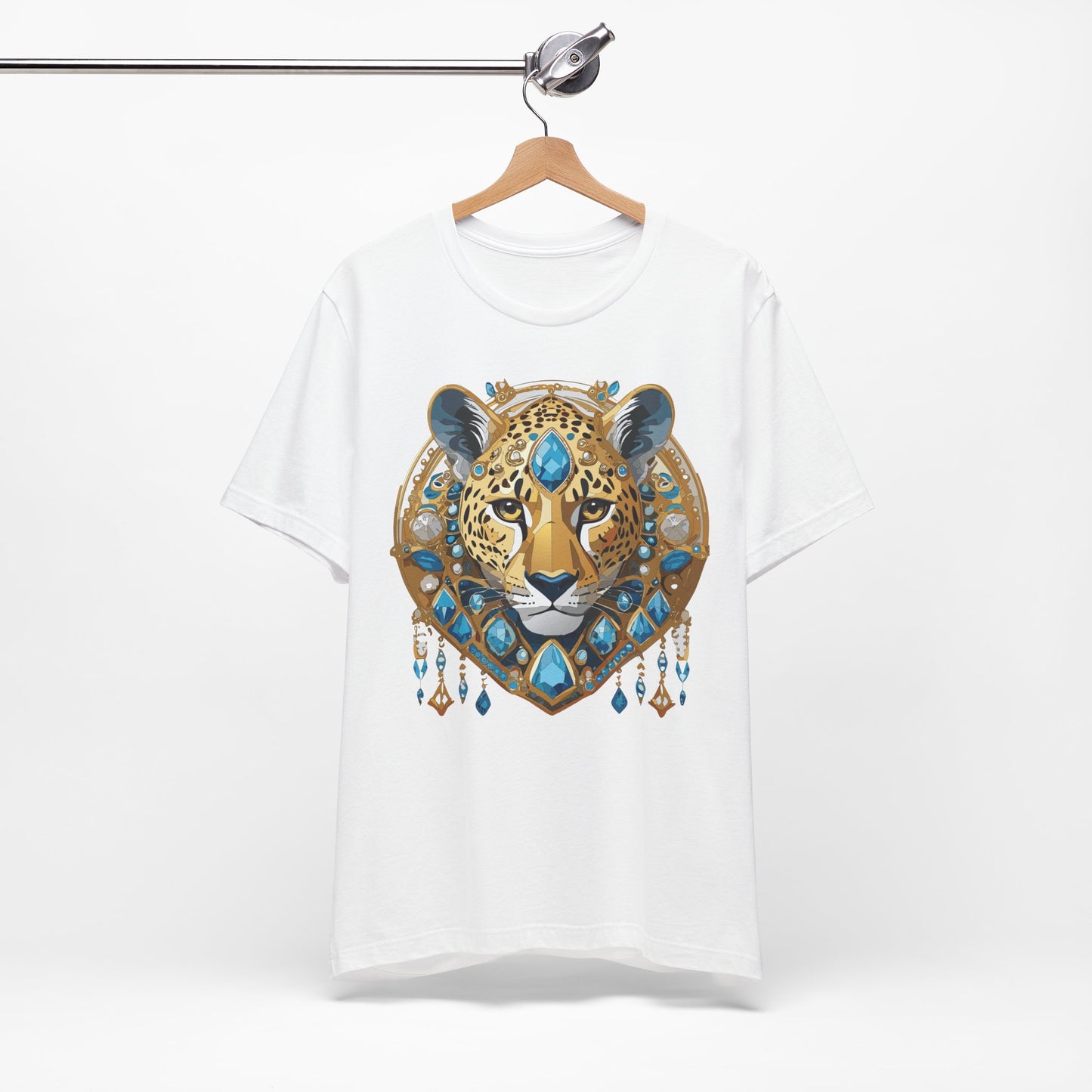 Animal Shirt, Shirt with Animal, Tee Shirt with Gold Animal Medal, Shirt with Antique Animal Medallion