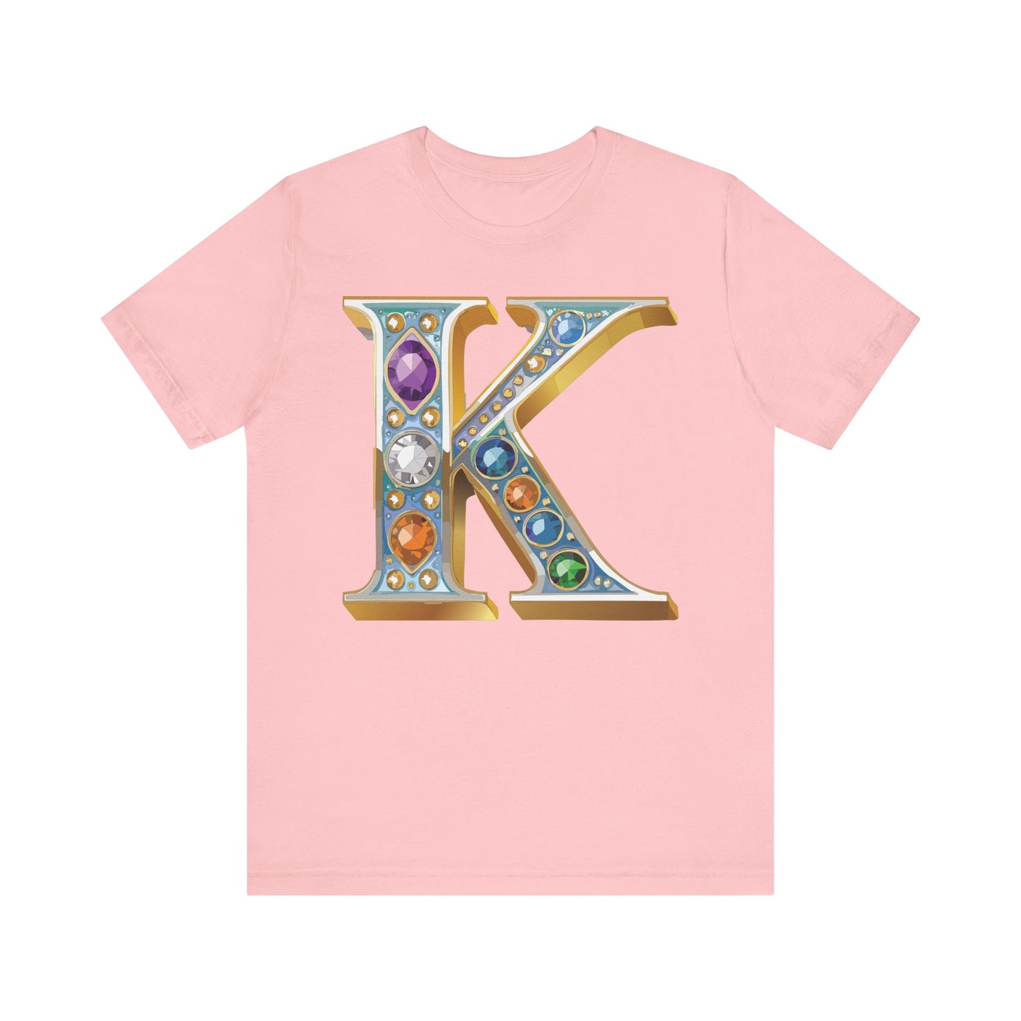 Letter Shirt, Shirt with Letters, Tee Shirt with Gold Letter, Shirt with Antique Letters