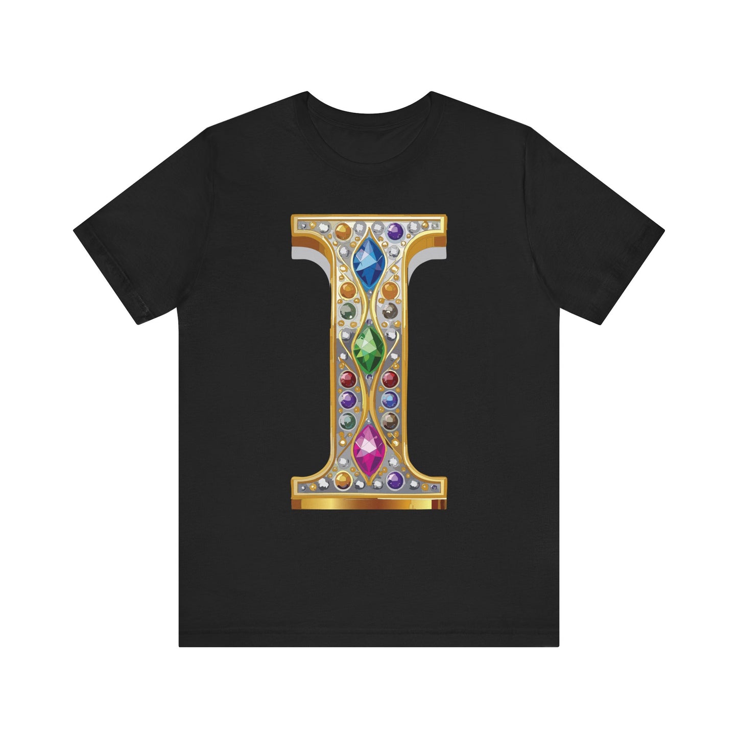Letter Shirt, Shirt with Letters, Tee Shirt with Gold Letter, Shirt with Antique Letters