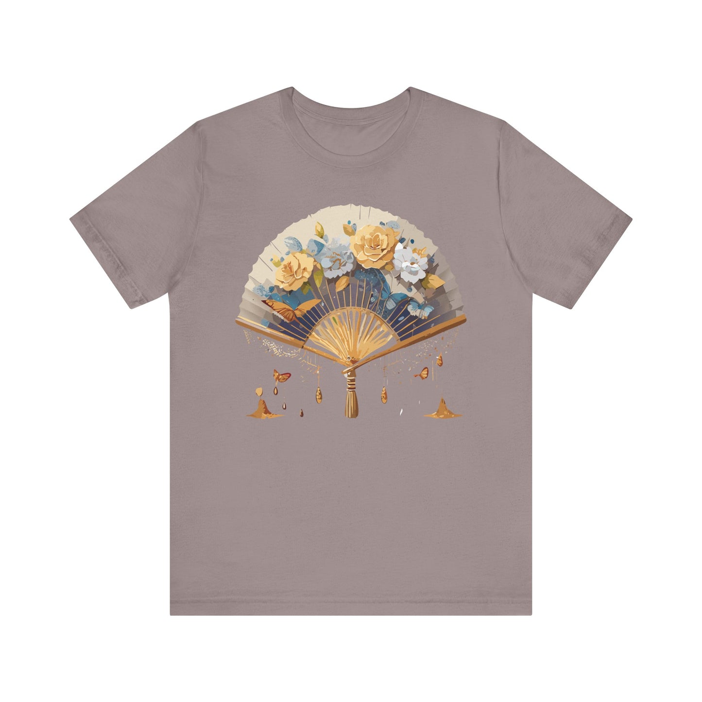 Fan shirt, Shirt with Fan, Tee Shirt with Gold Blower